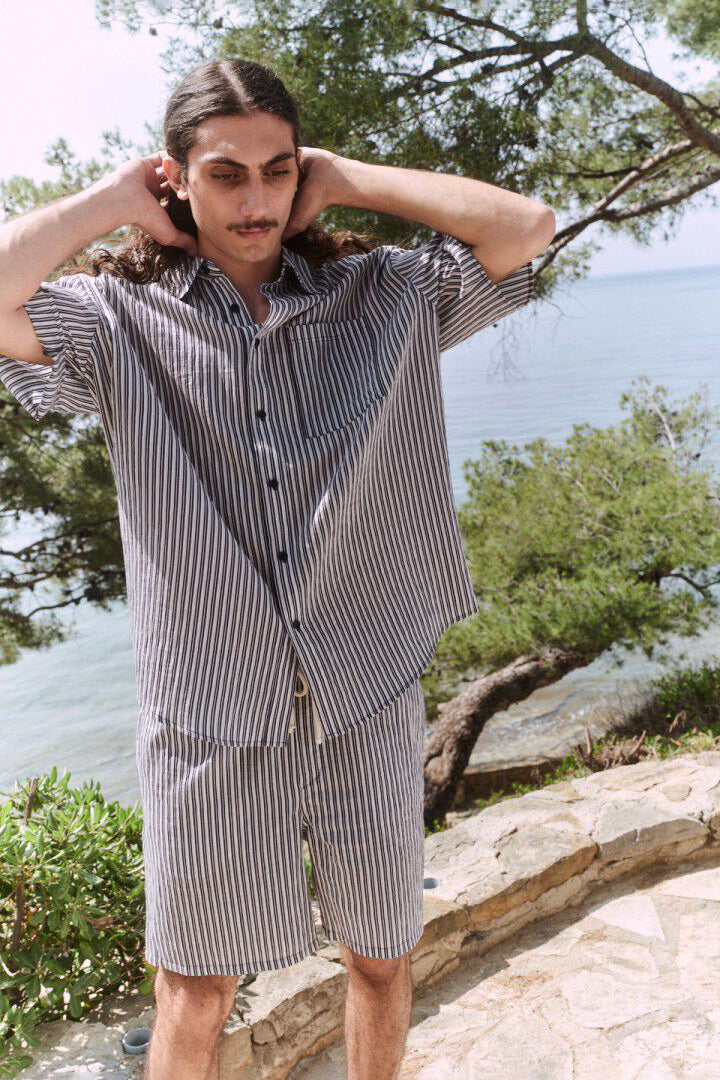 Men's Zivow Shorts - Ocean Stripes - RUM Amsterdam
