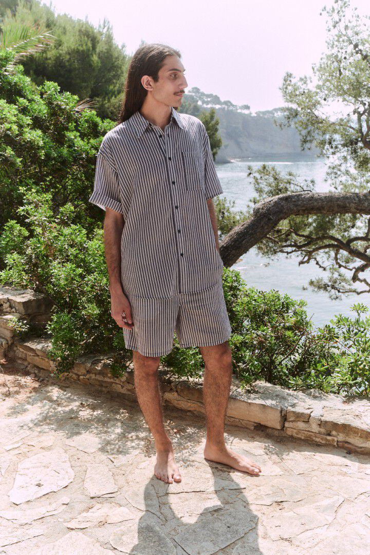  Men's Zivow Shorts - Ocean Stripes - RUM Amsterdam
