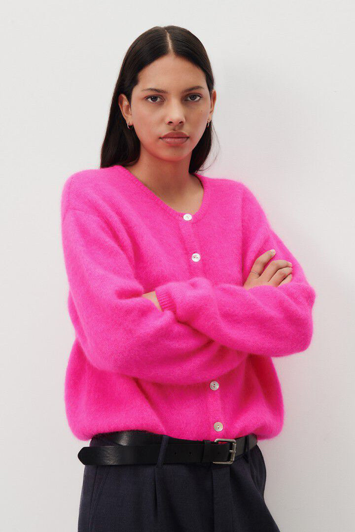 American Vintage Vitow Cardigan - Fluo Pink Melange - RUM Amsterdam