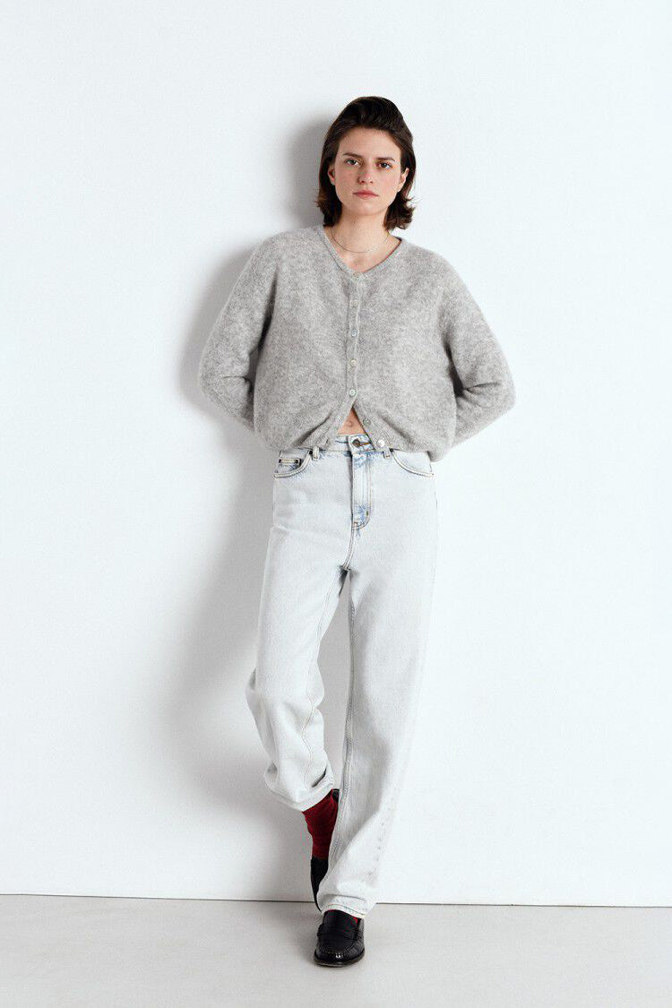 Vitow Cardigan -  Light Grey Melange