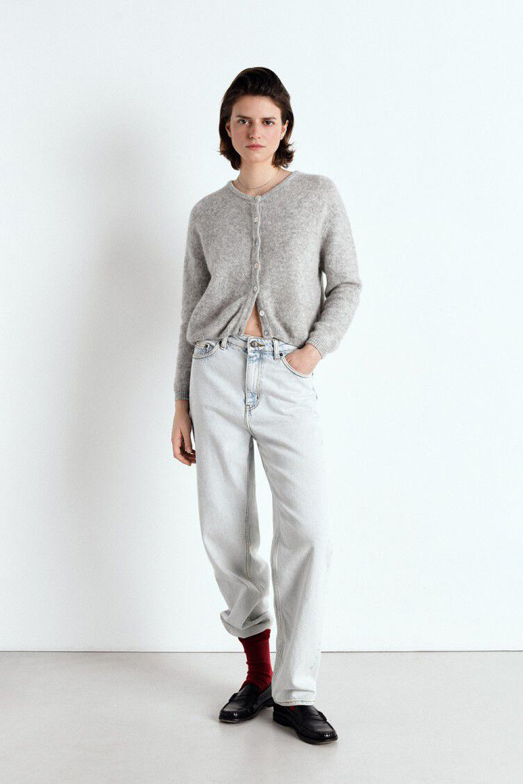 Vitow Cardigan -  Light Grey Melange