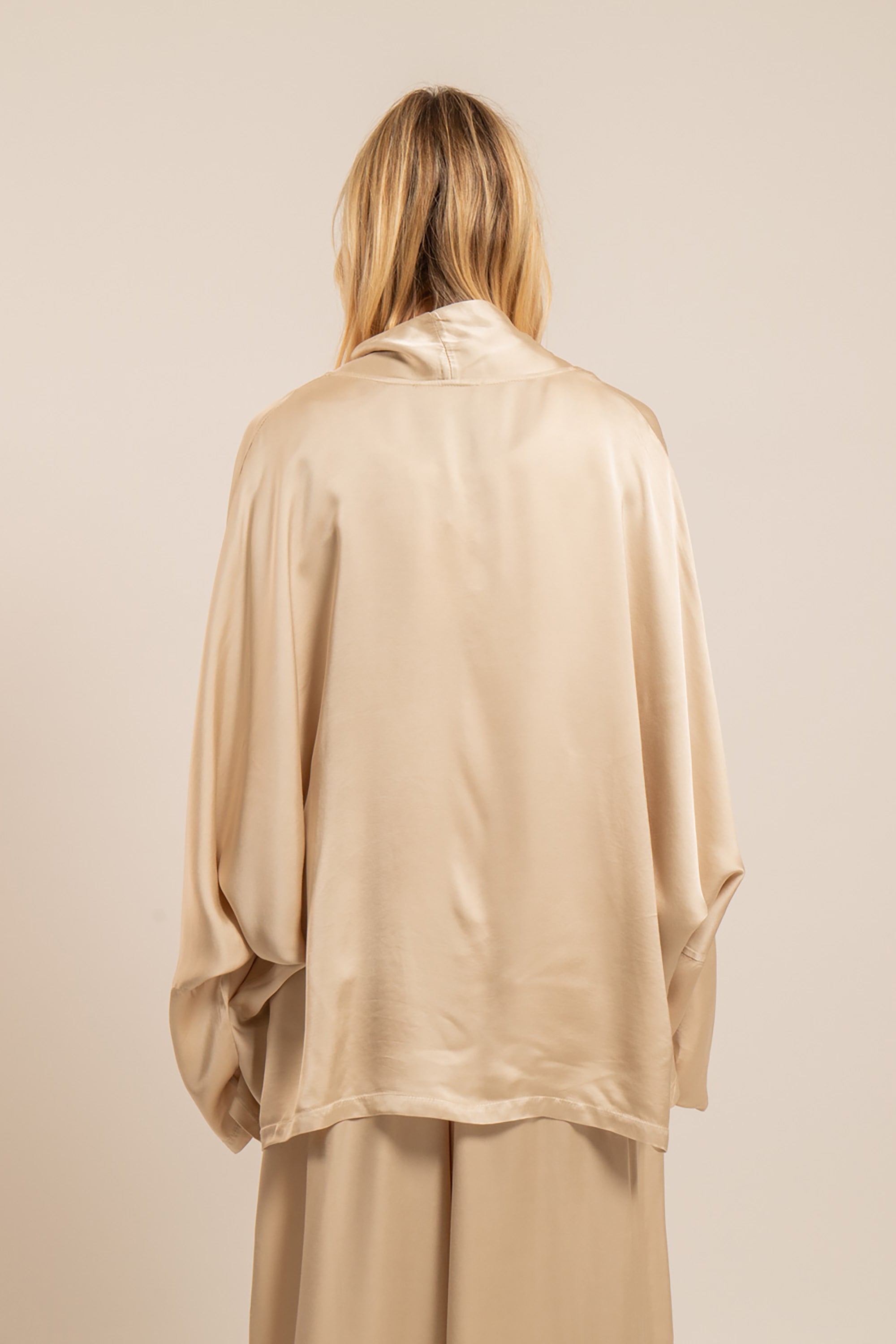 Chicago Silky Kimono Jacket - Sable