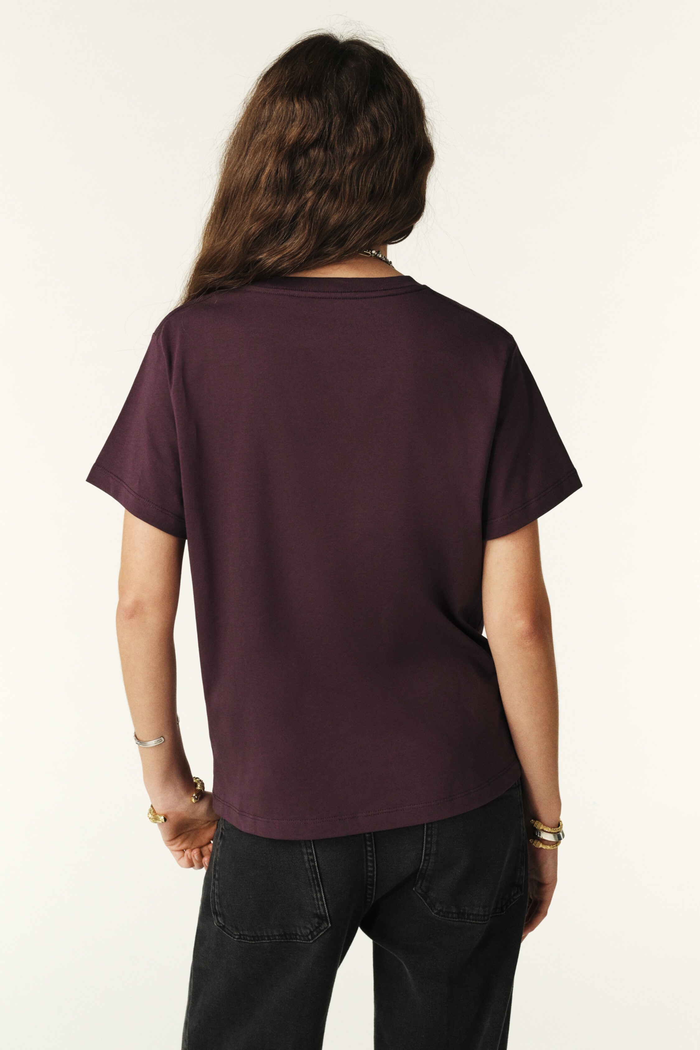 Ba&sh Ioni Tee Shirt - Bordeaux - RUM Amsterdam