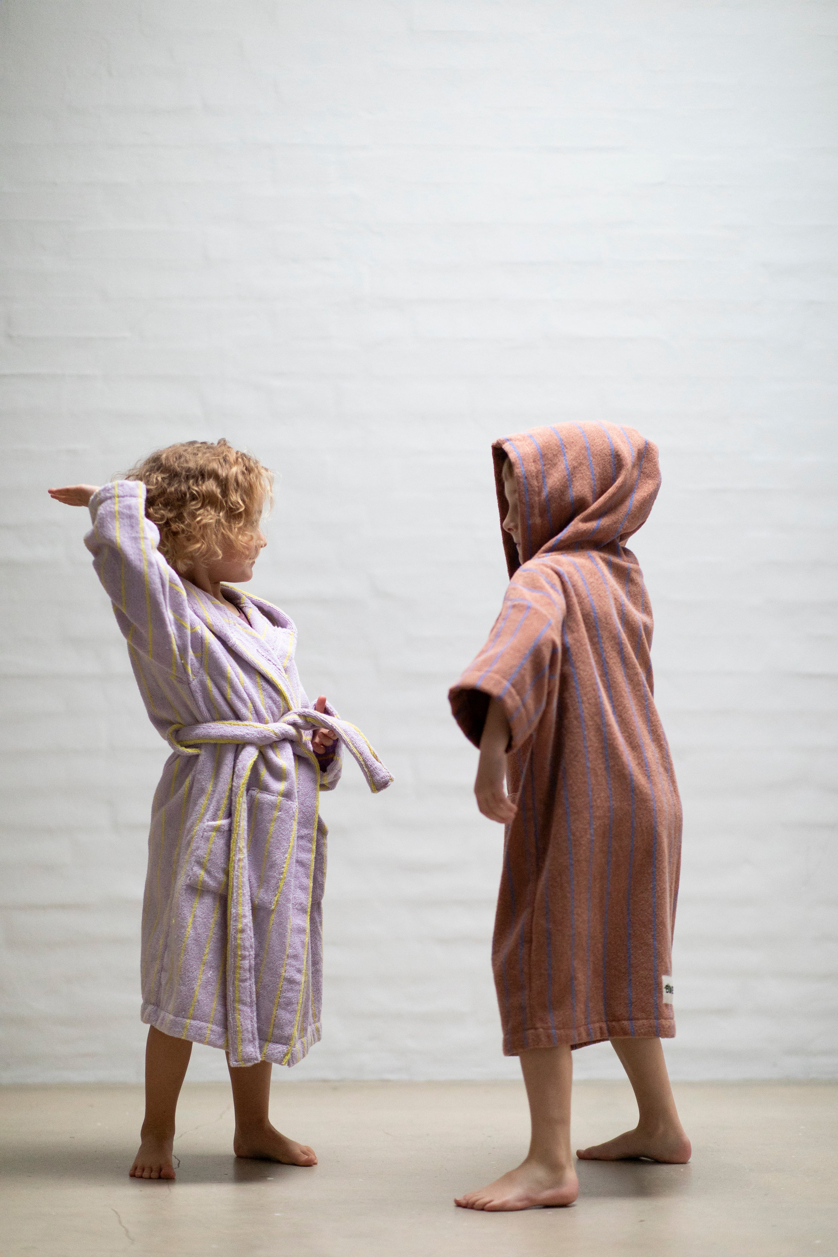  Naram Kids Poncho - Camel & Ultramarine - RUM Amsterdam