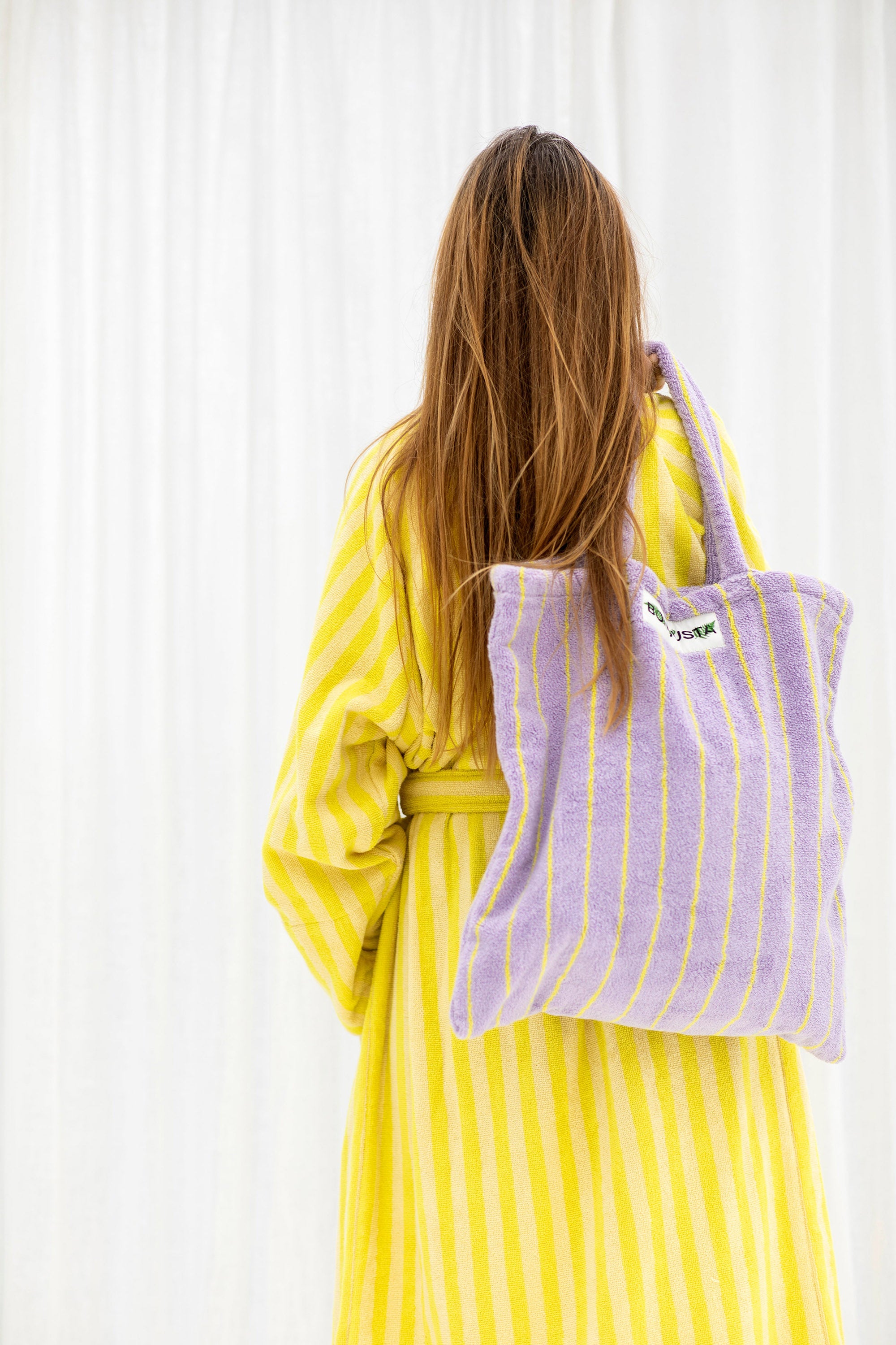 Naram Tote Bag - Lilac & Neon Yellow