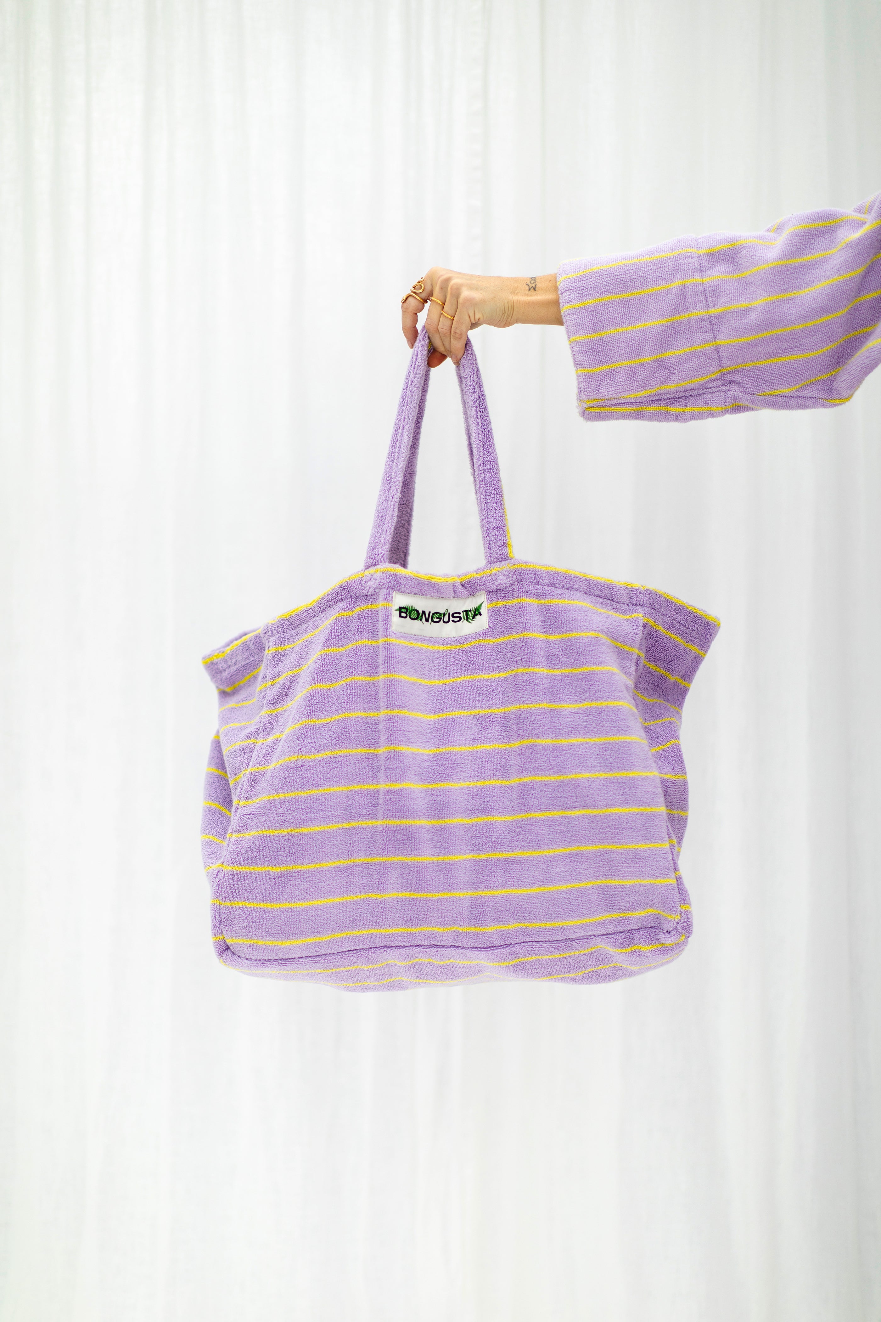  Naram Weekend Bag - Lilac & Neon Yellow - RUM Amsterdam