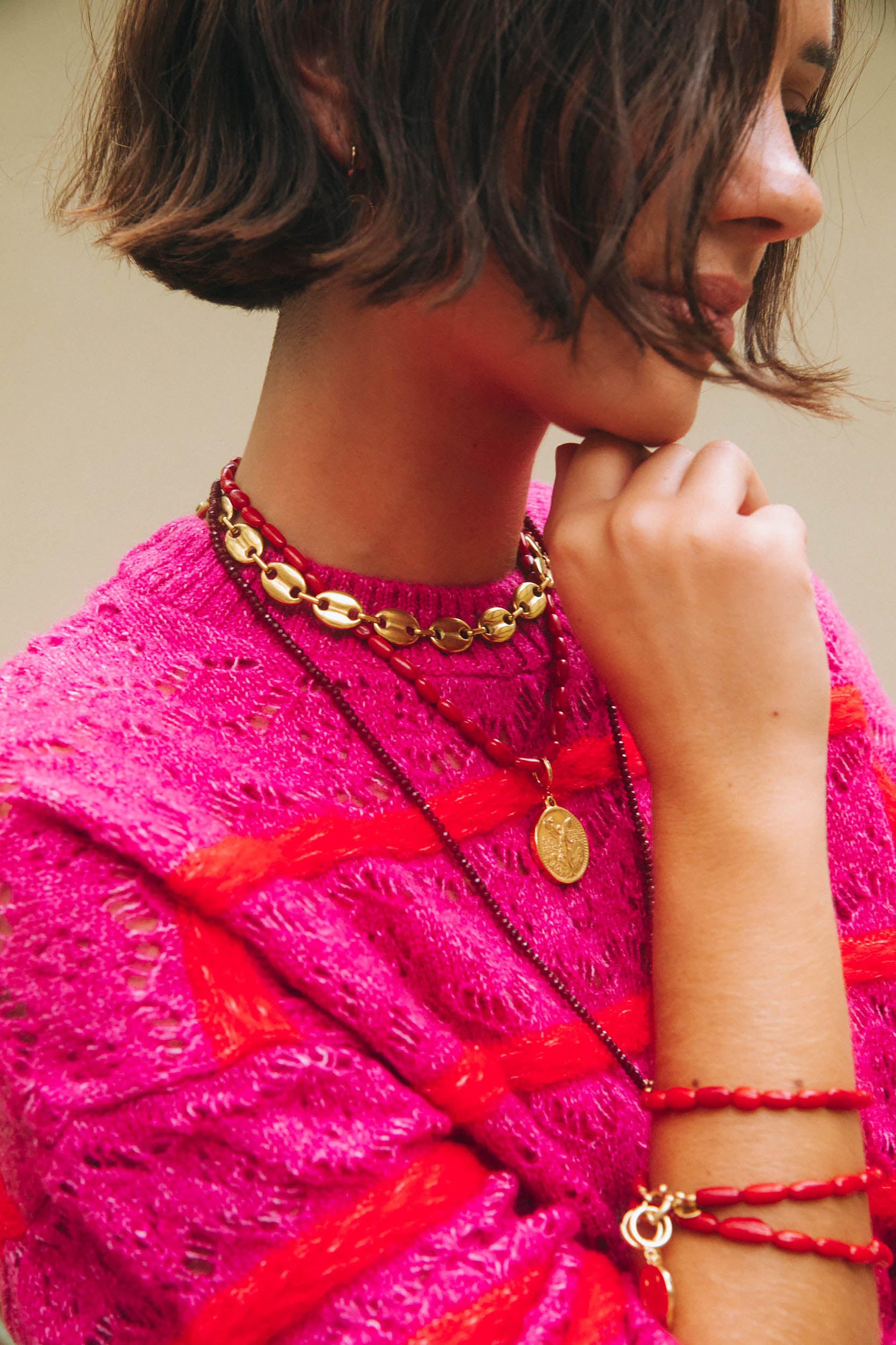 Bean Big Choker - Gold