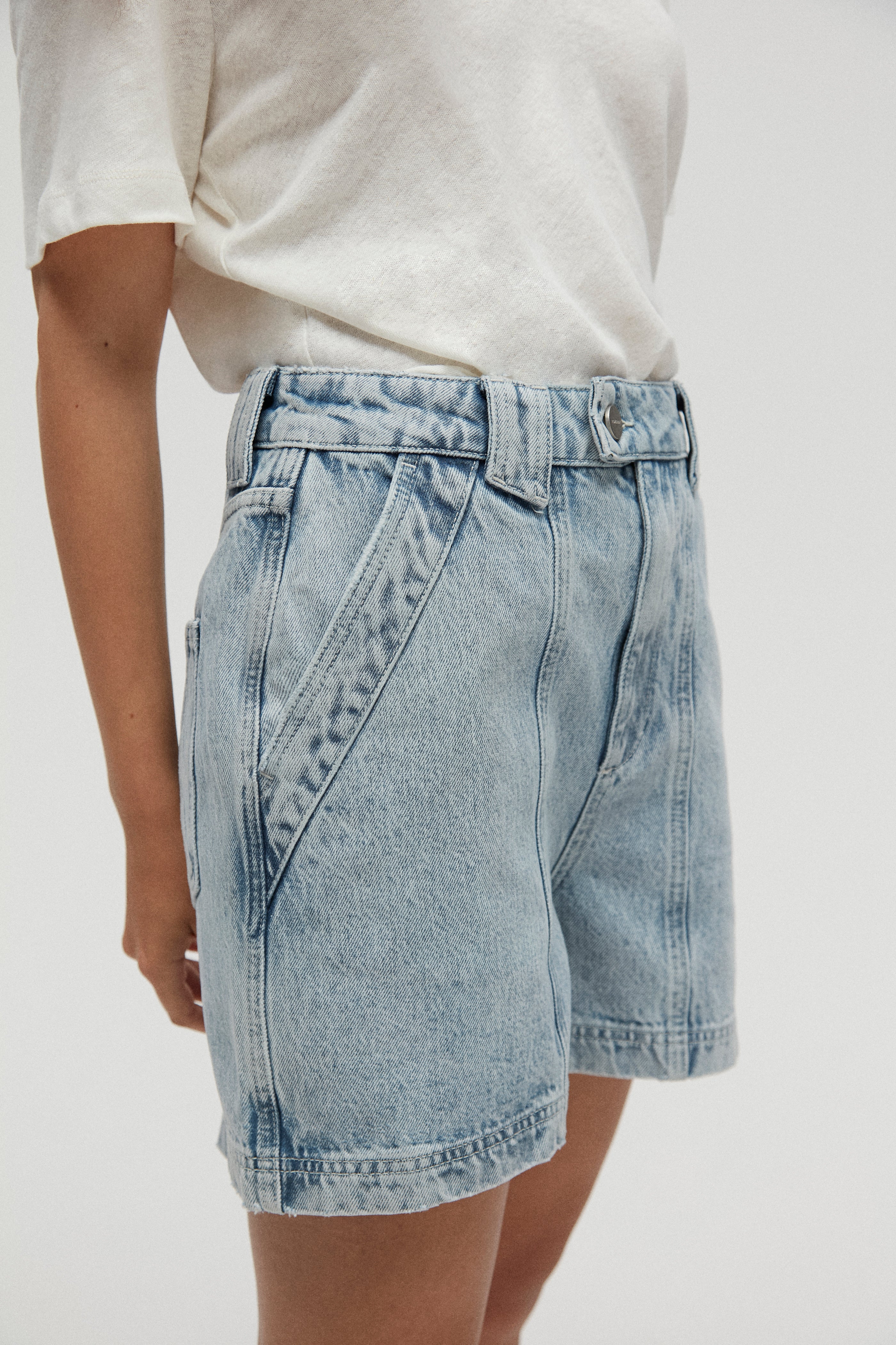 Homage to Denim Cargo Shorts - Vintage Blue - RUM Amsterdam