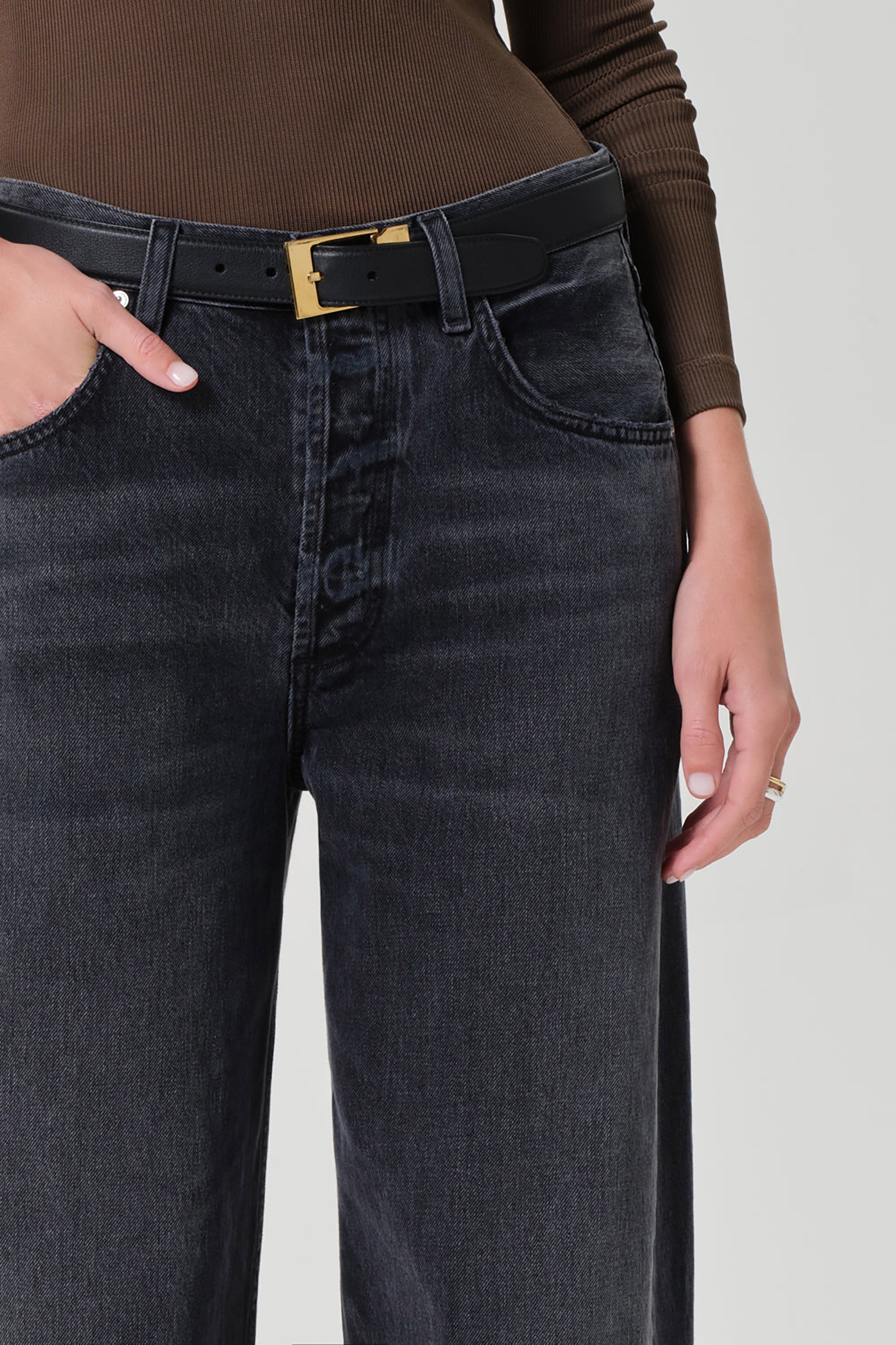 Ayla Baggy Jeans - Vintage Black