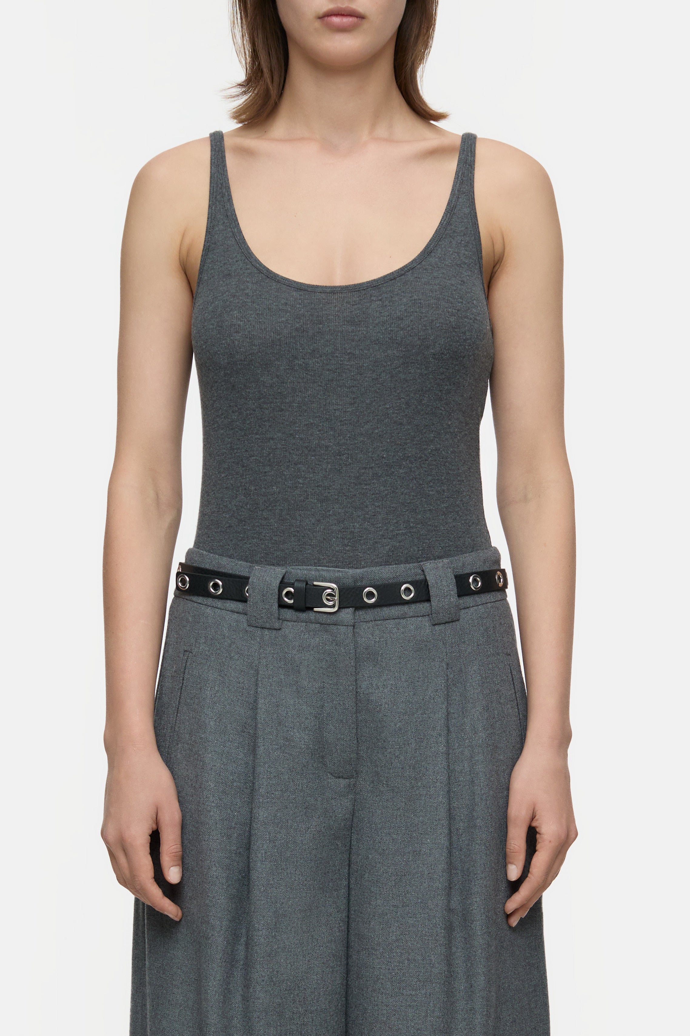 Closed Strap Top - Dark Grey Melange - RUM Amsterdam