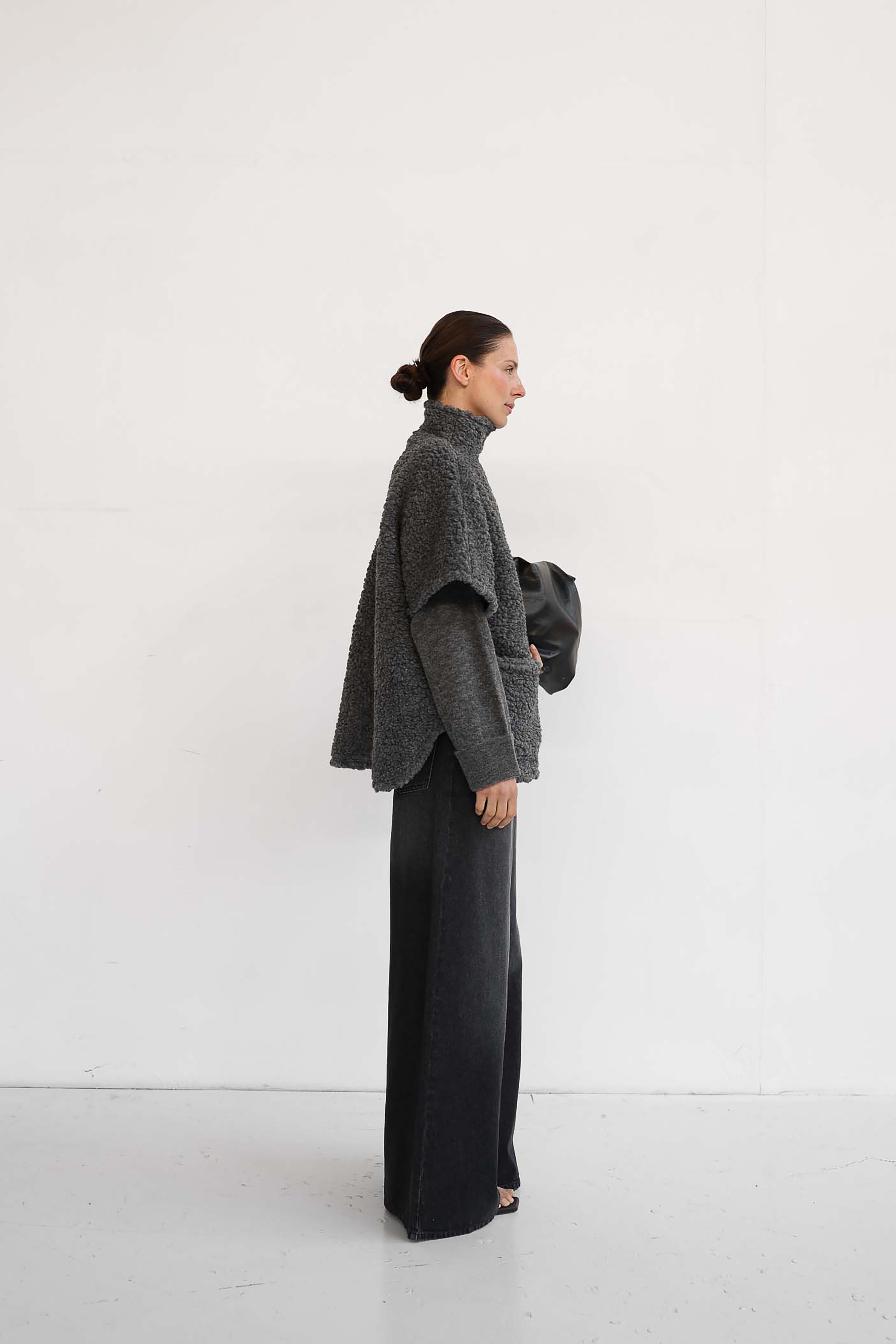 Lana Teddy Jacket - Grey Melange