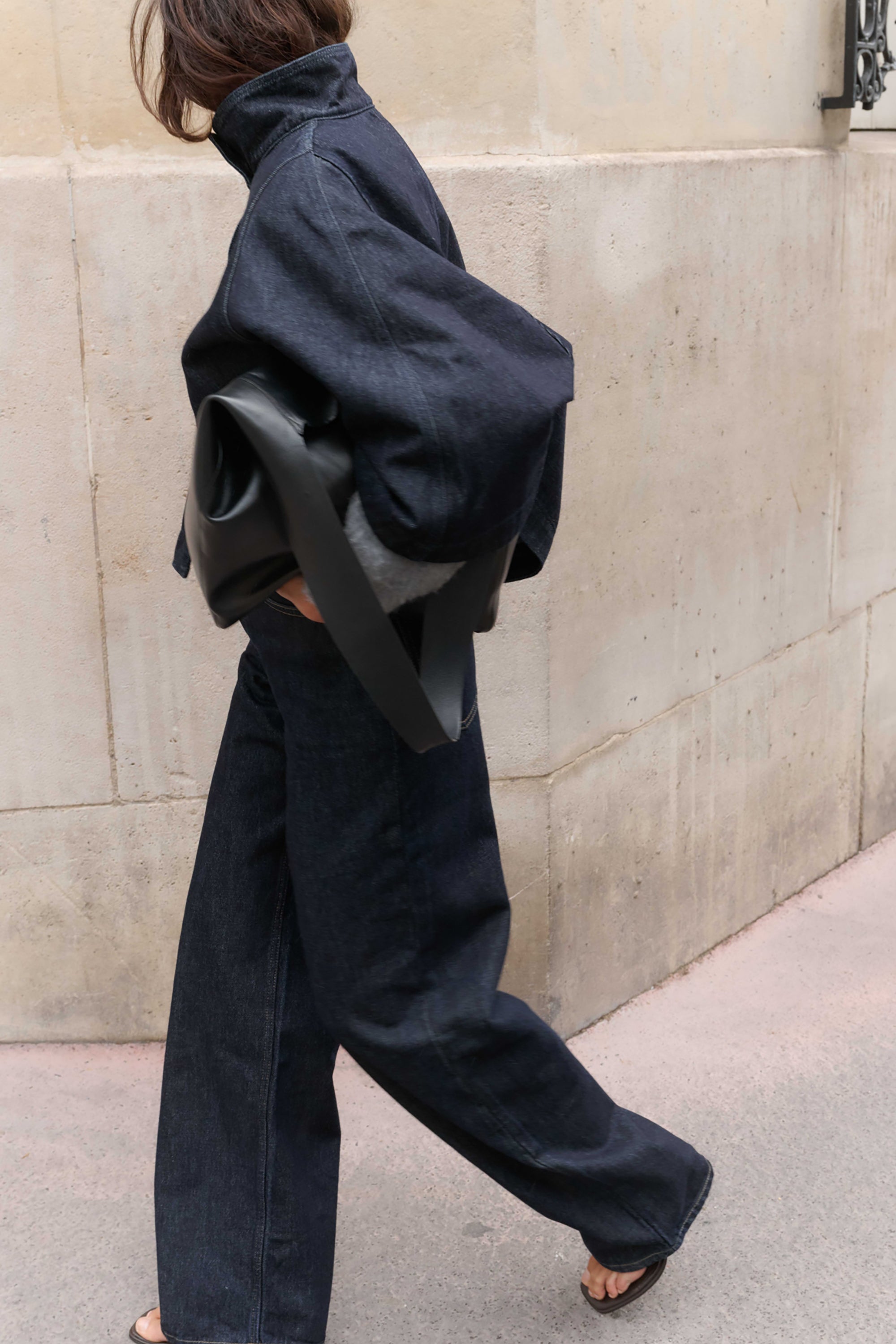 Sade Denim Cape Jacket - Intense Blue