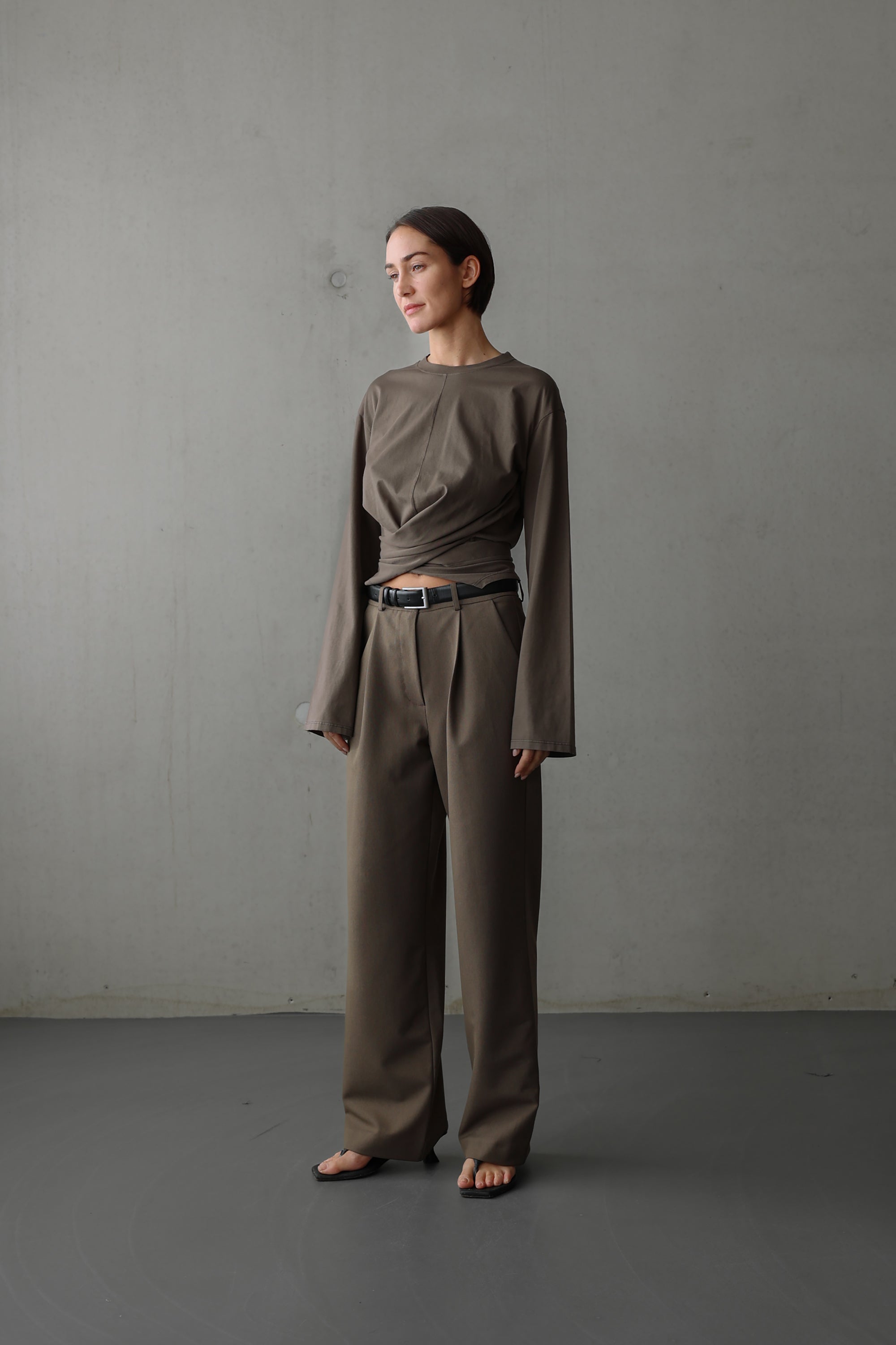 Syf Wrap Top - Fudge