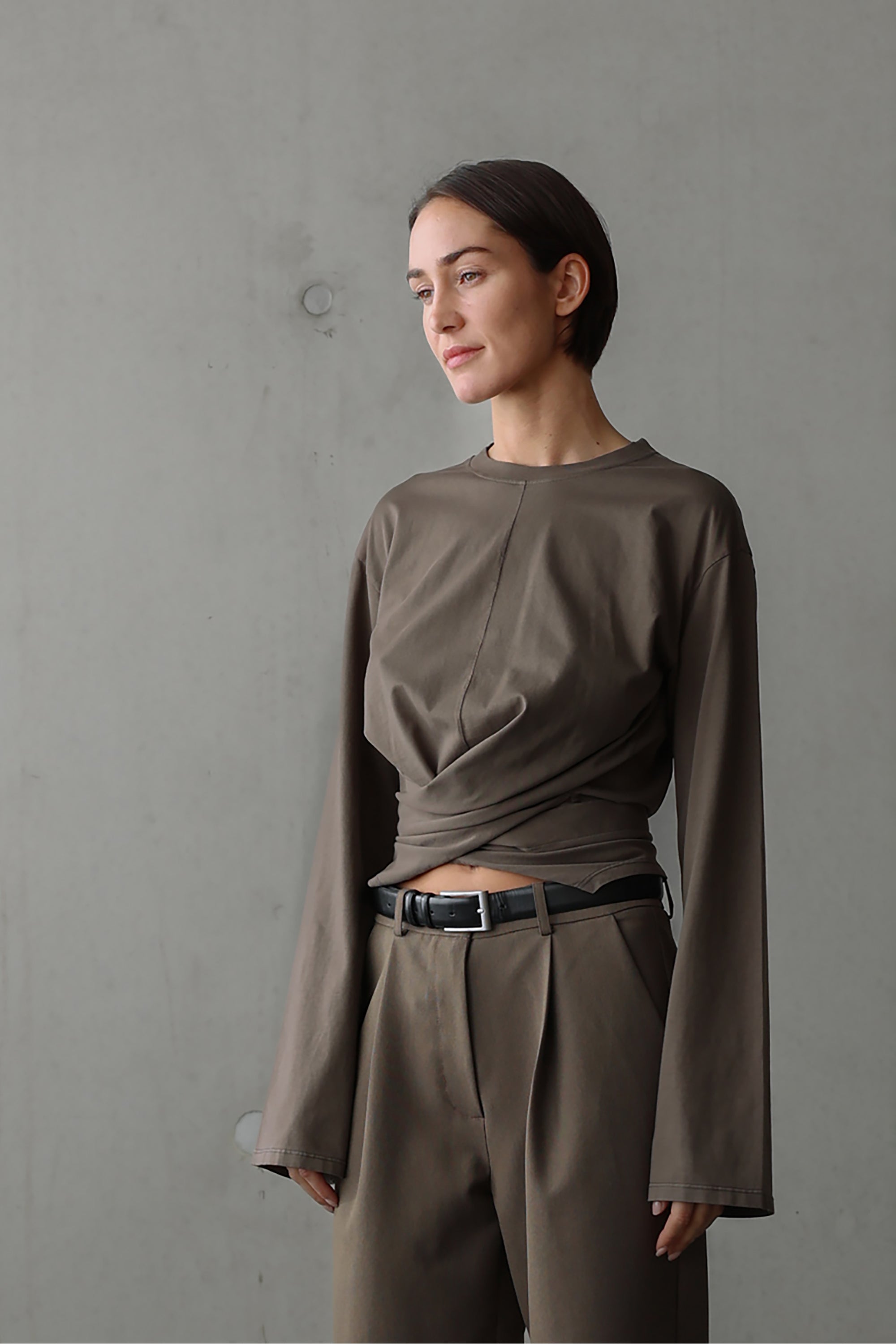 Syf Wrap Top - Fudge
