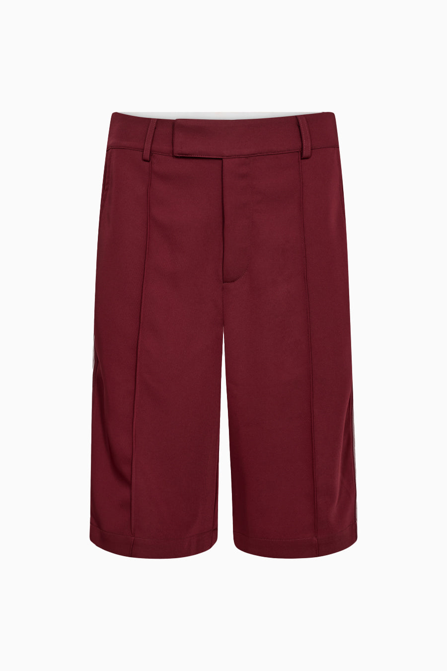 Amira Crease Bermuda - Burgundy