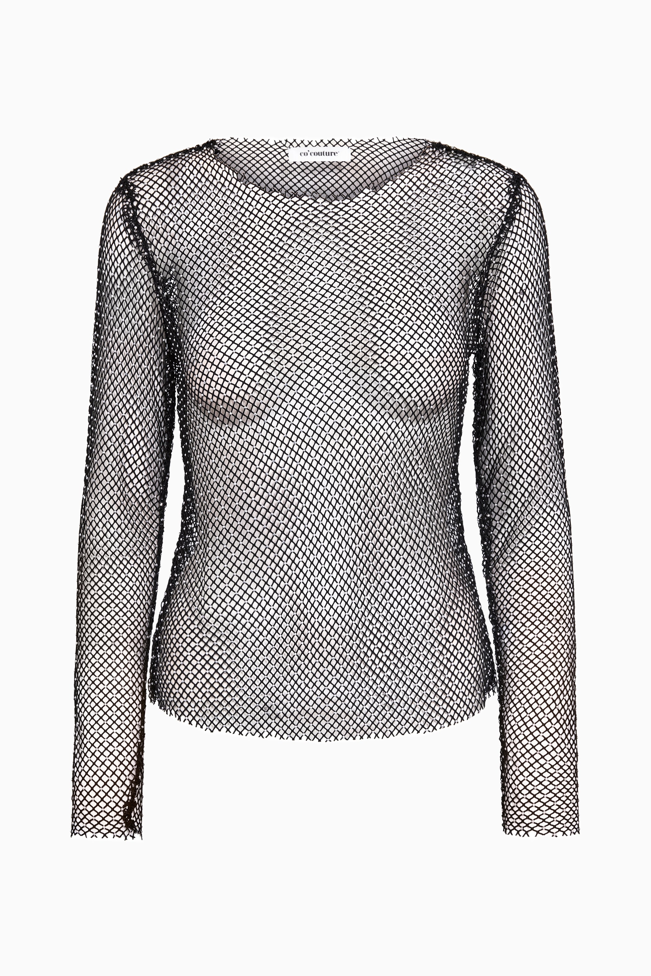  Krystal Net Blouse - Black/Silver - RUM Amsterdam