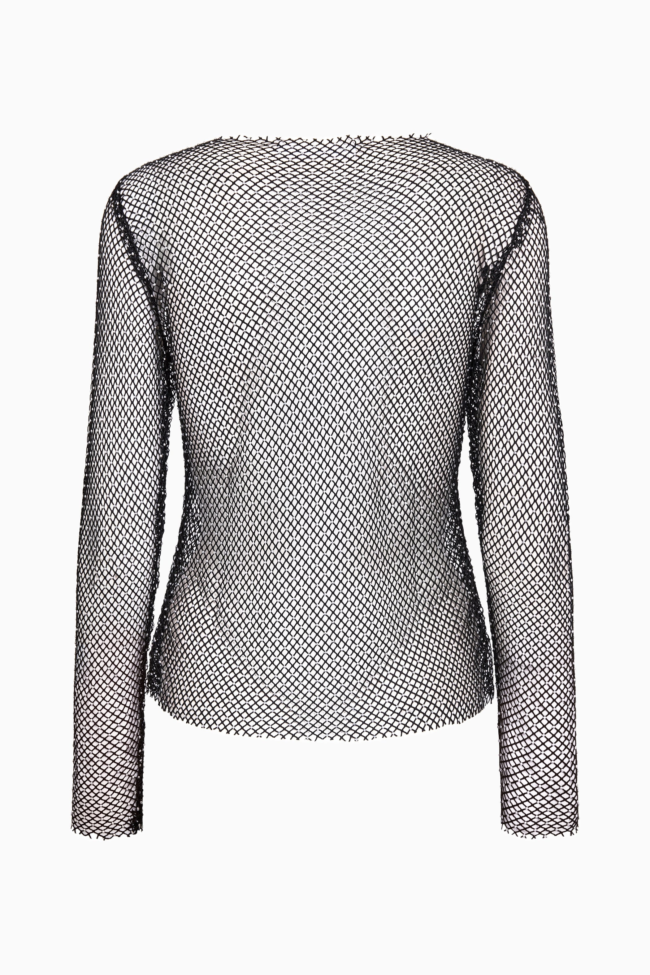  Krystal Net Blouse - Black/Silver - RUM Amsterdam