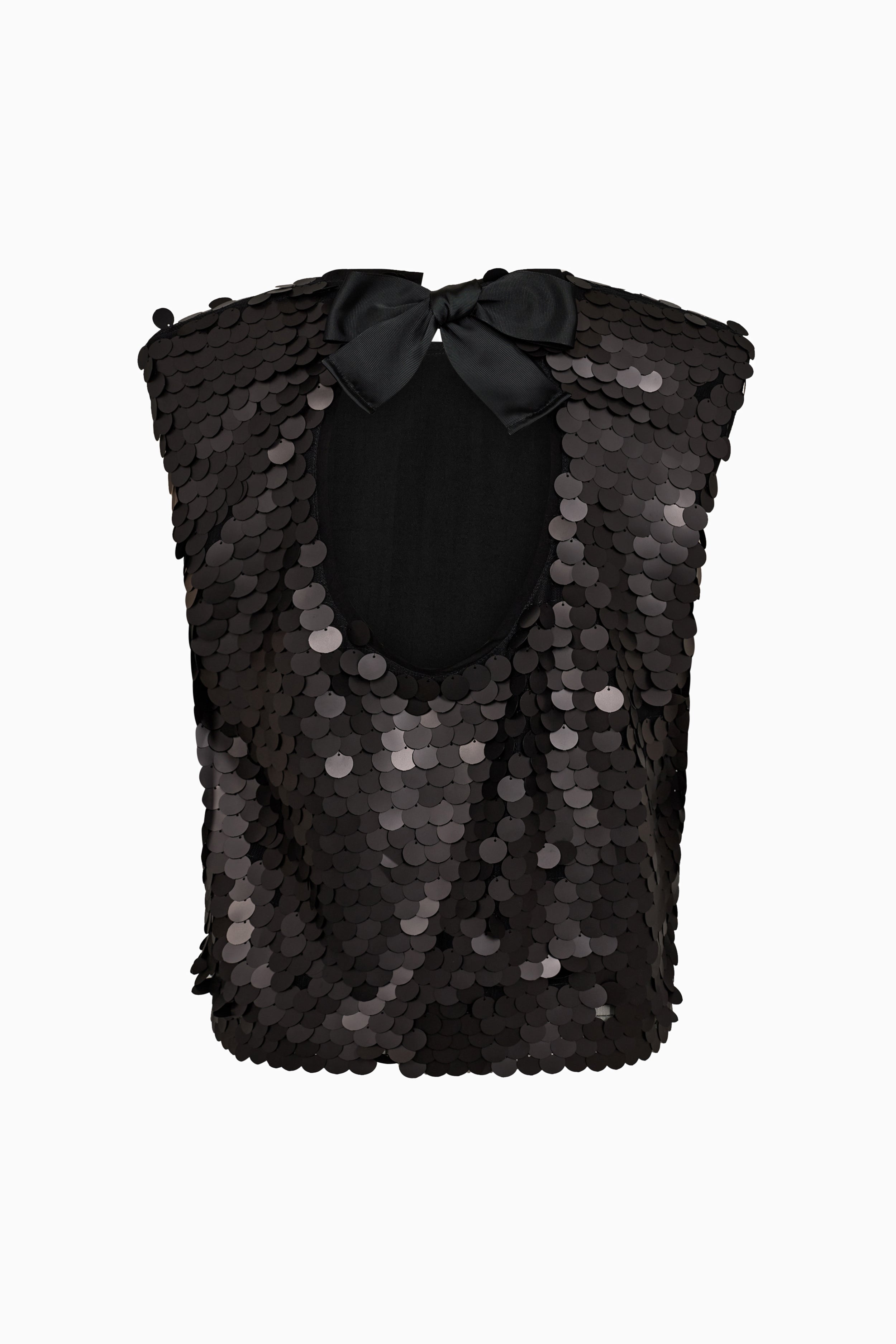  Maxi Sequin Bow Top - Black - RUM Amsterdam