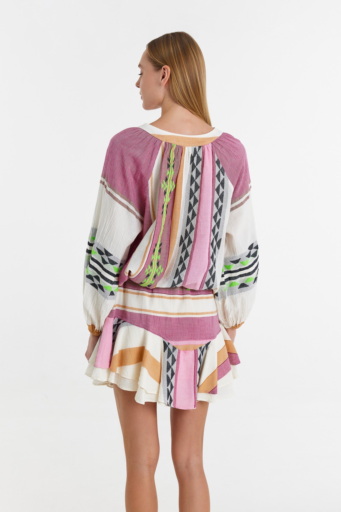 Devotion Kassiani  Blouse - M. Pink / Green - RUM Amsterdam