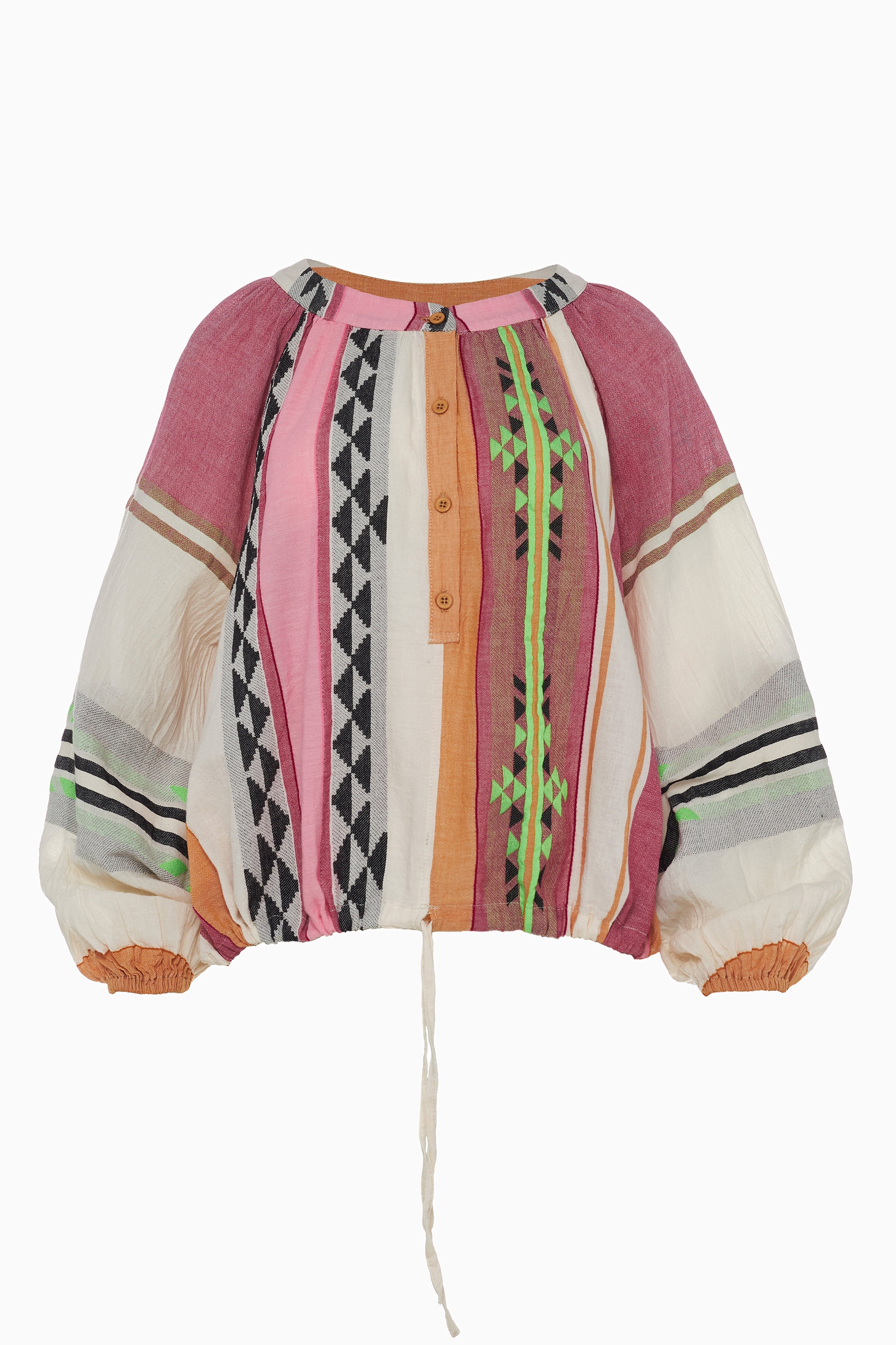 Devotion Kassiani  Blouse - M. Pink / Green - RUM Amsterdam