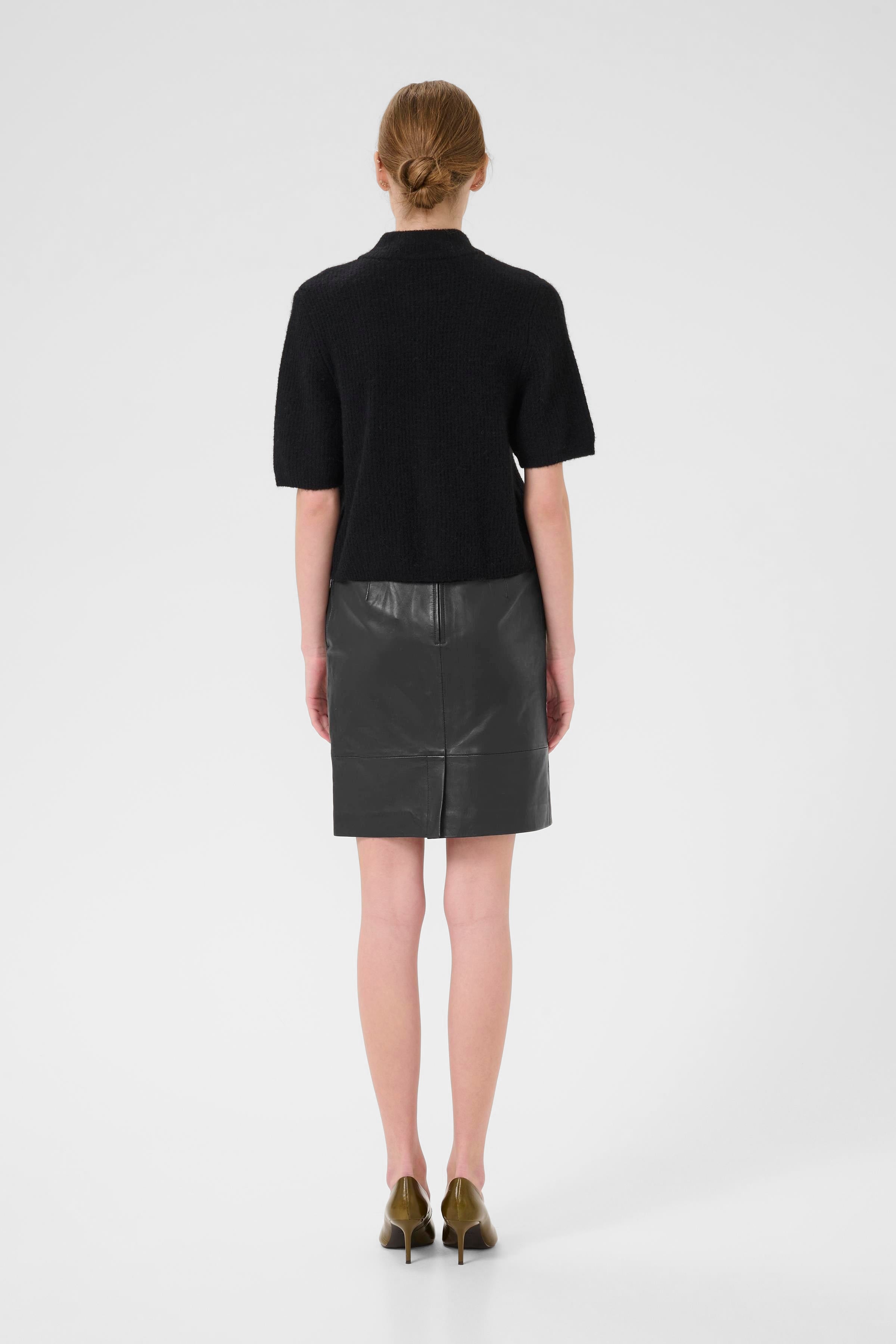  Char Leather Mini Skirt - Black - RUM Amsterdam
