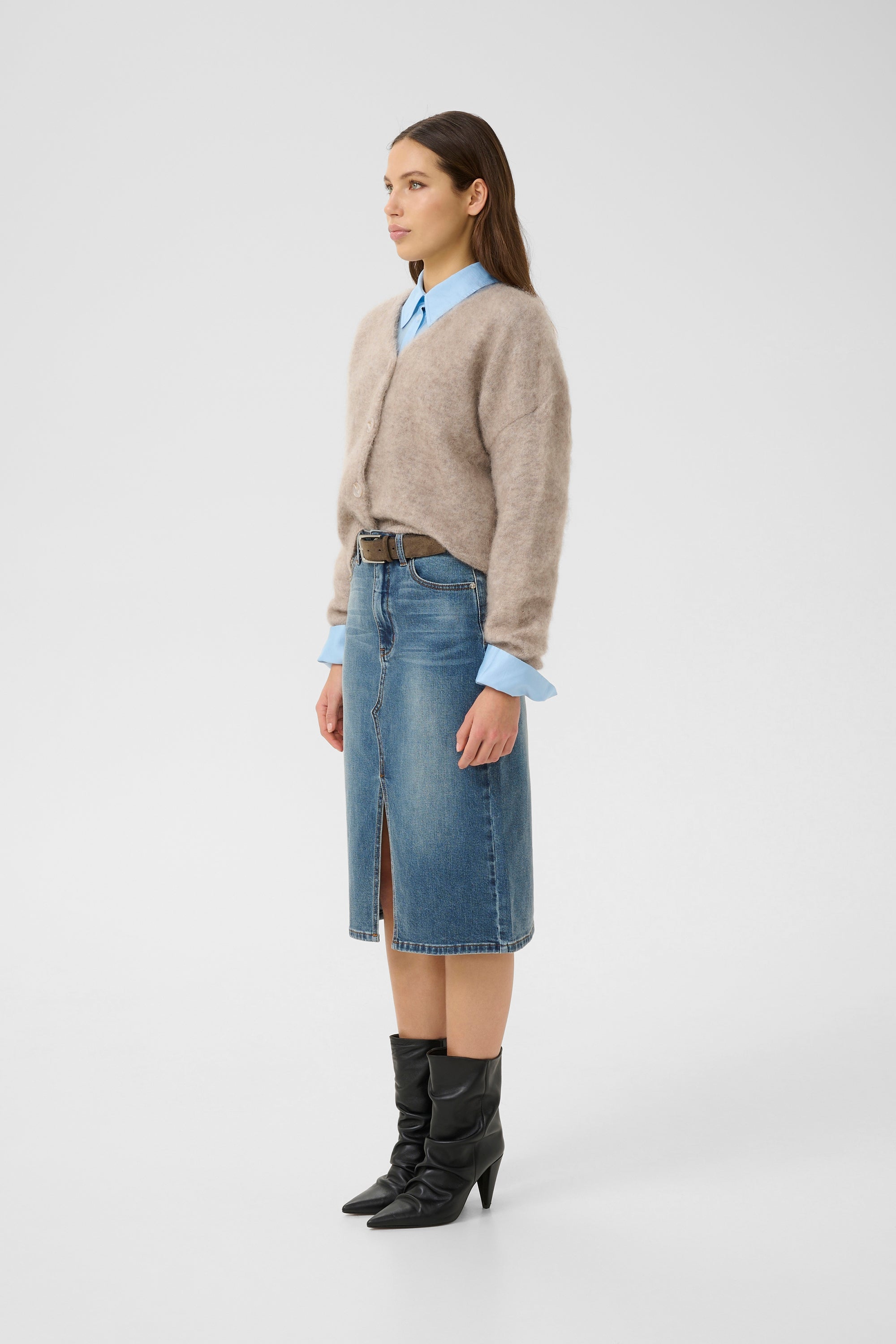 Debbie Cardigan - Warm Sand Melange