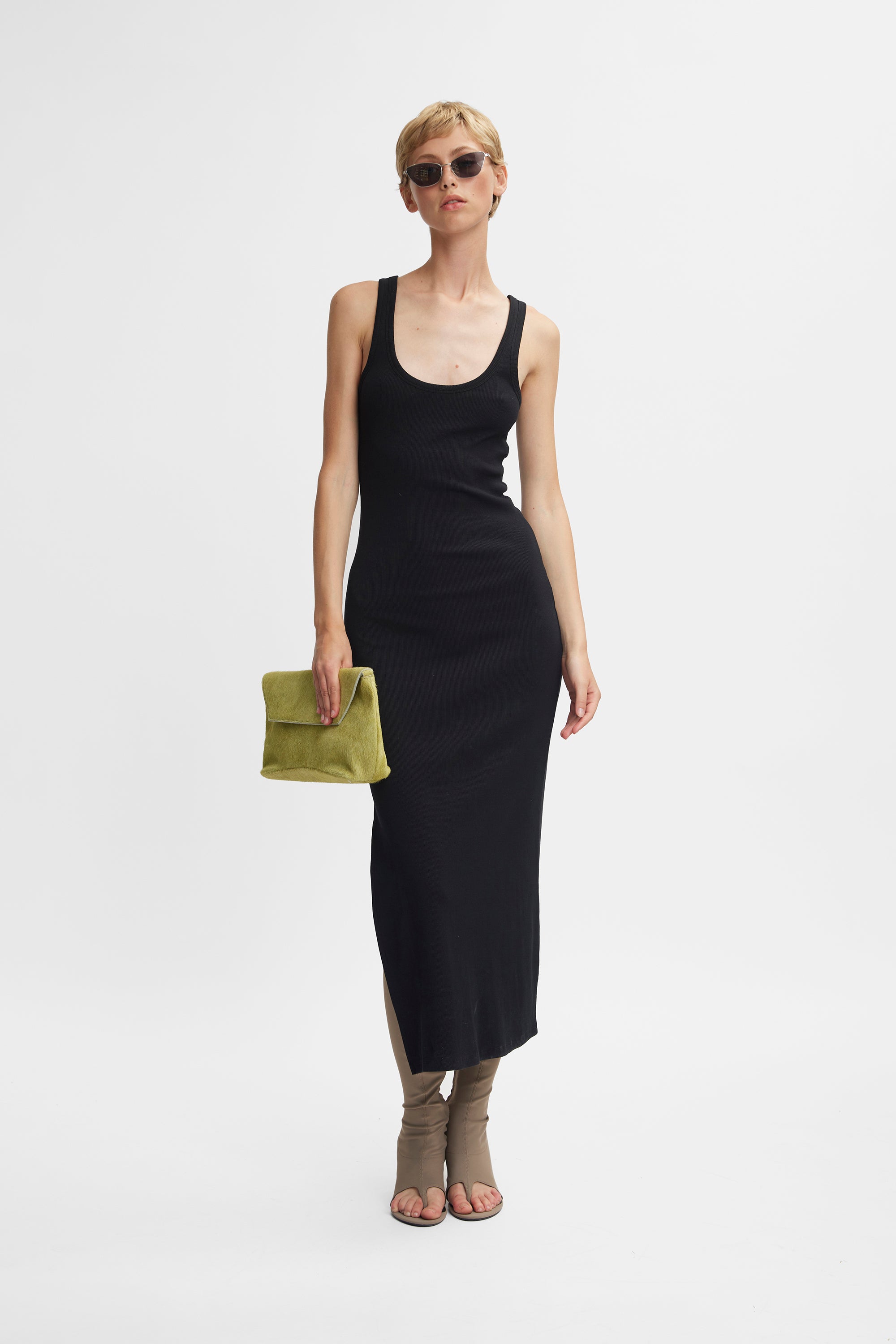  Drew SL Reversible Long Dress - Black - RUM Amsterdam