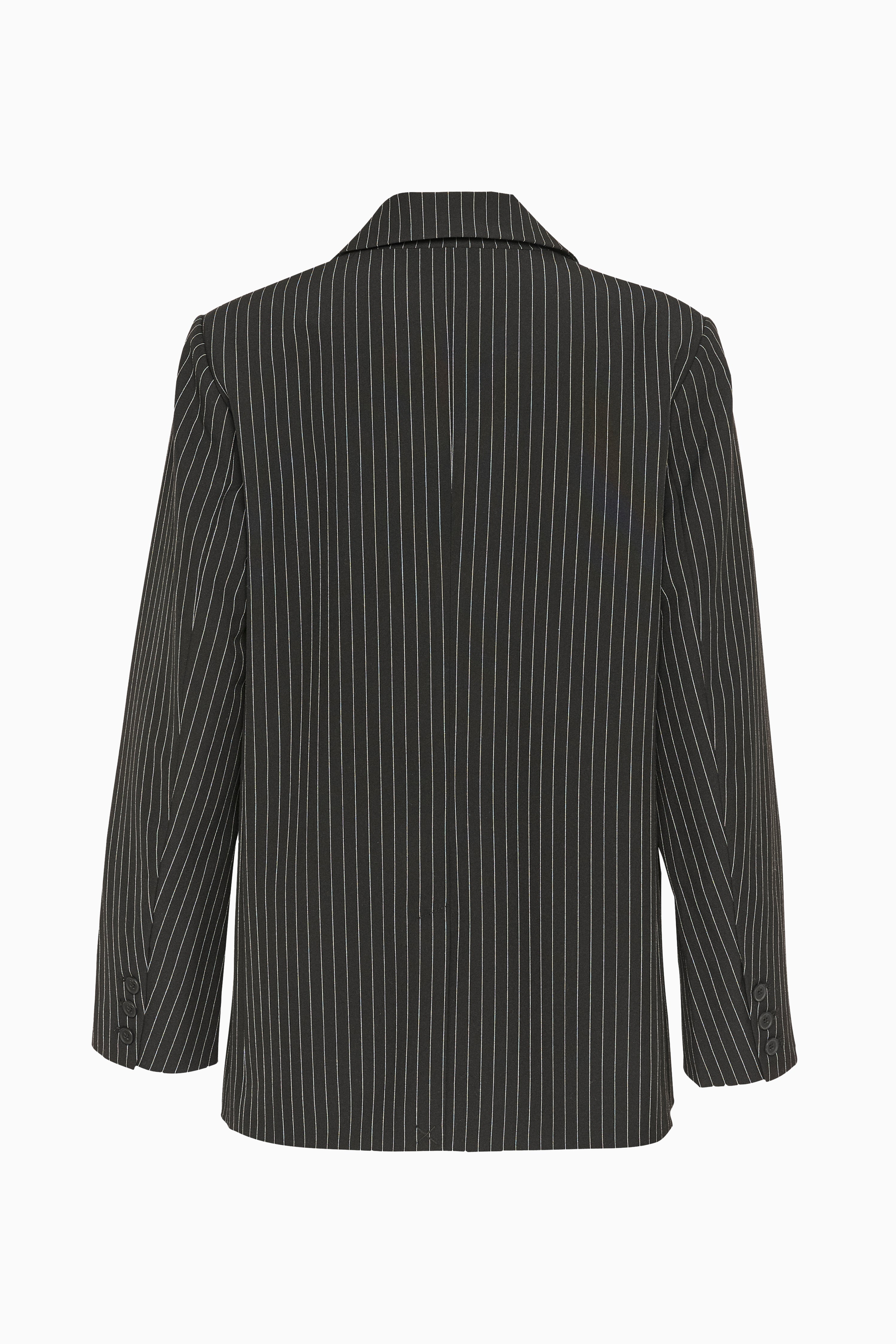 Joelle Pinstripe Blazer - Black