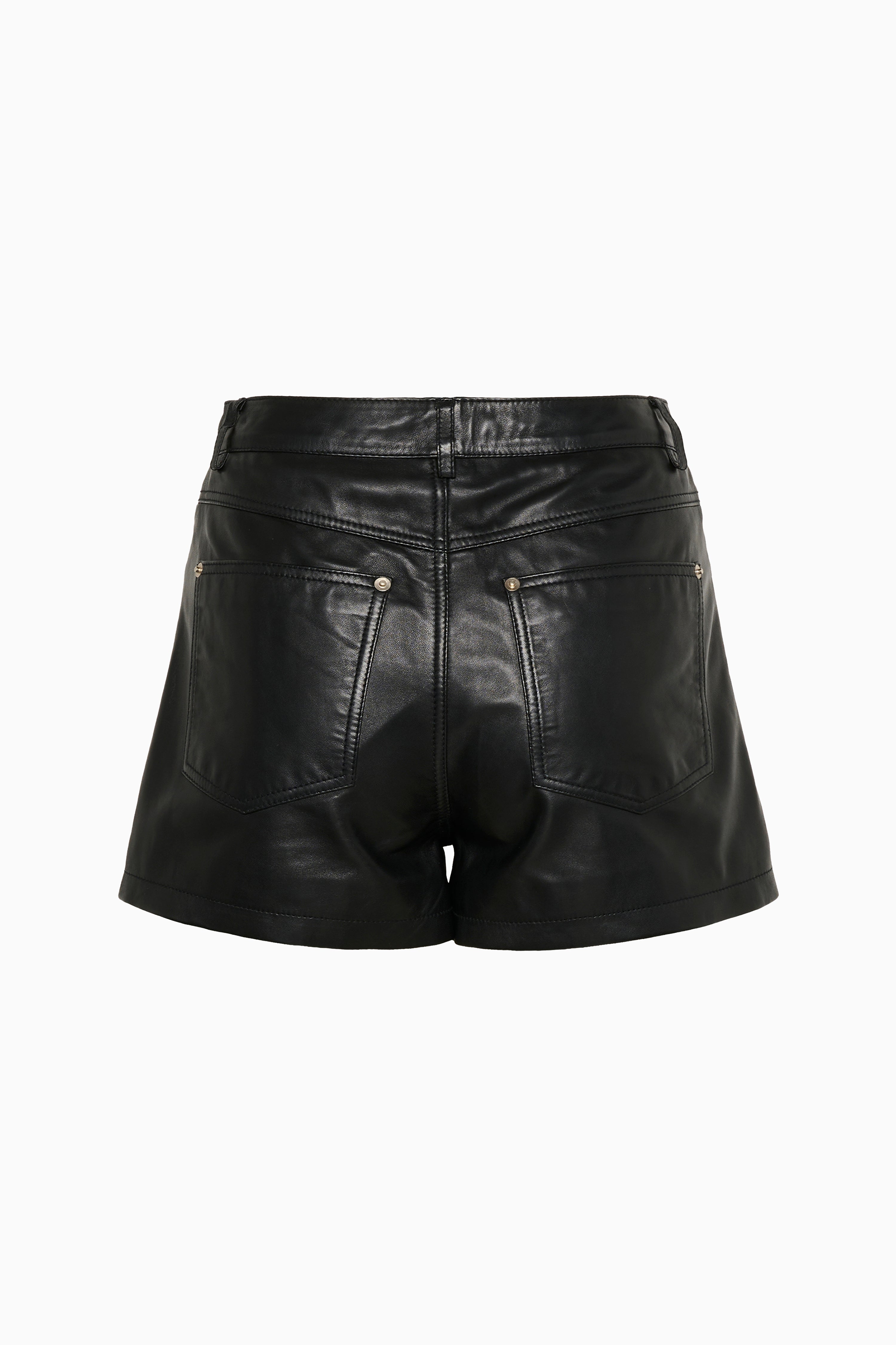 Marlie Leather Shorts - Black