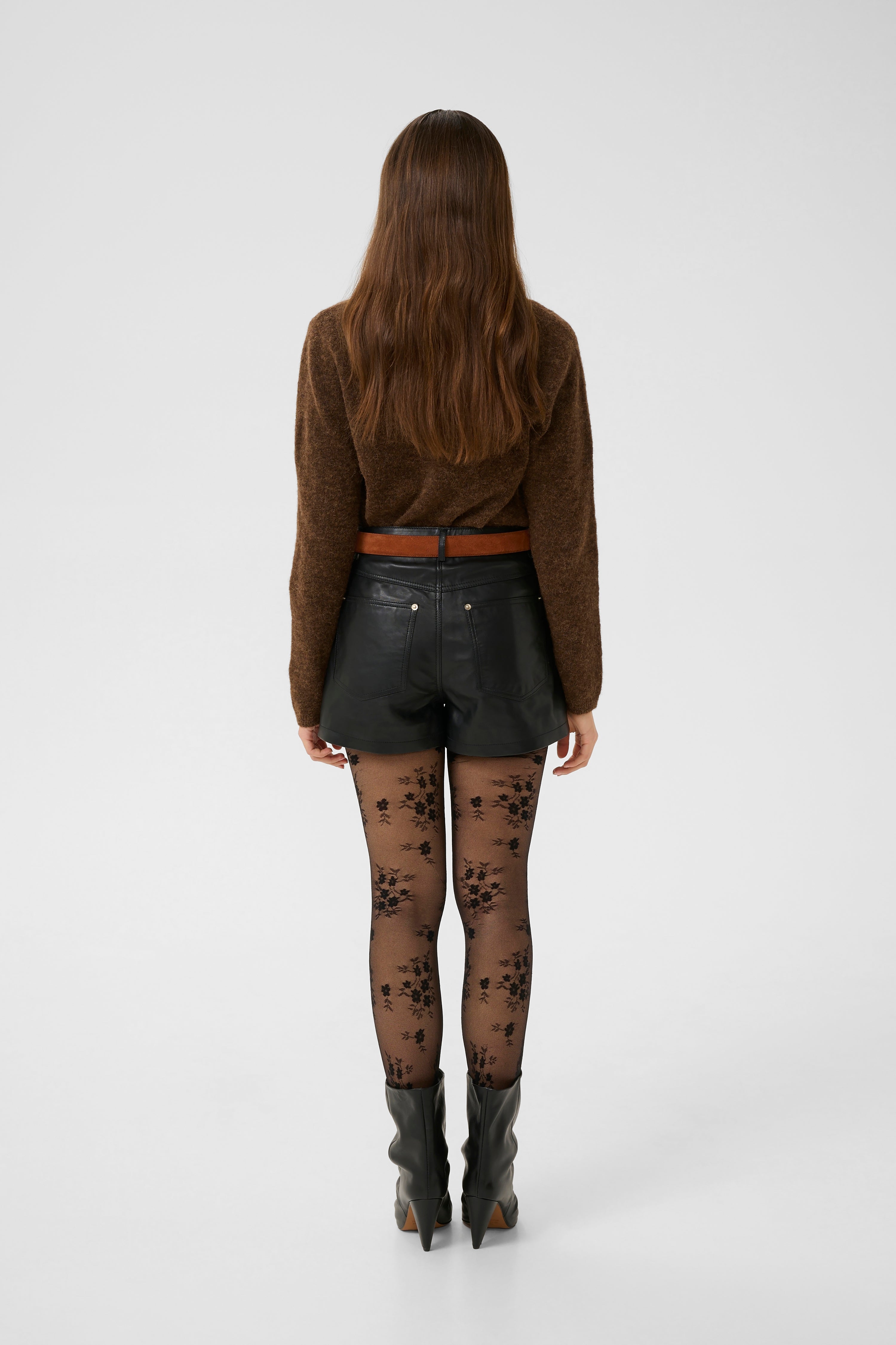 Marlie Leather Shorts - Black