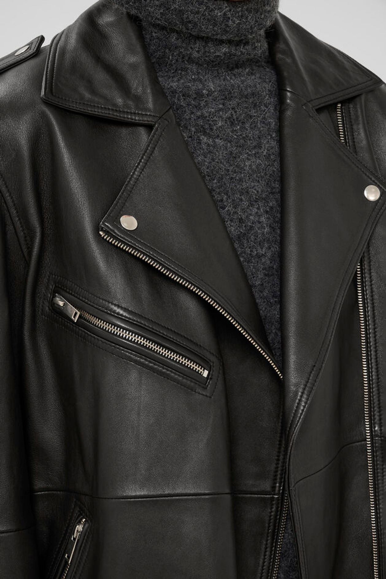Naomi Leather Jacket - Black