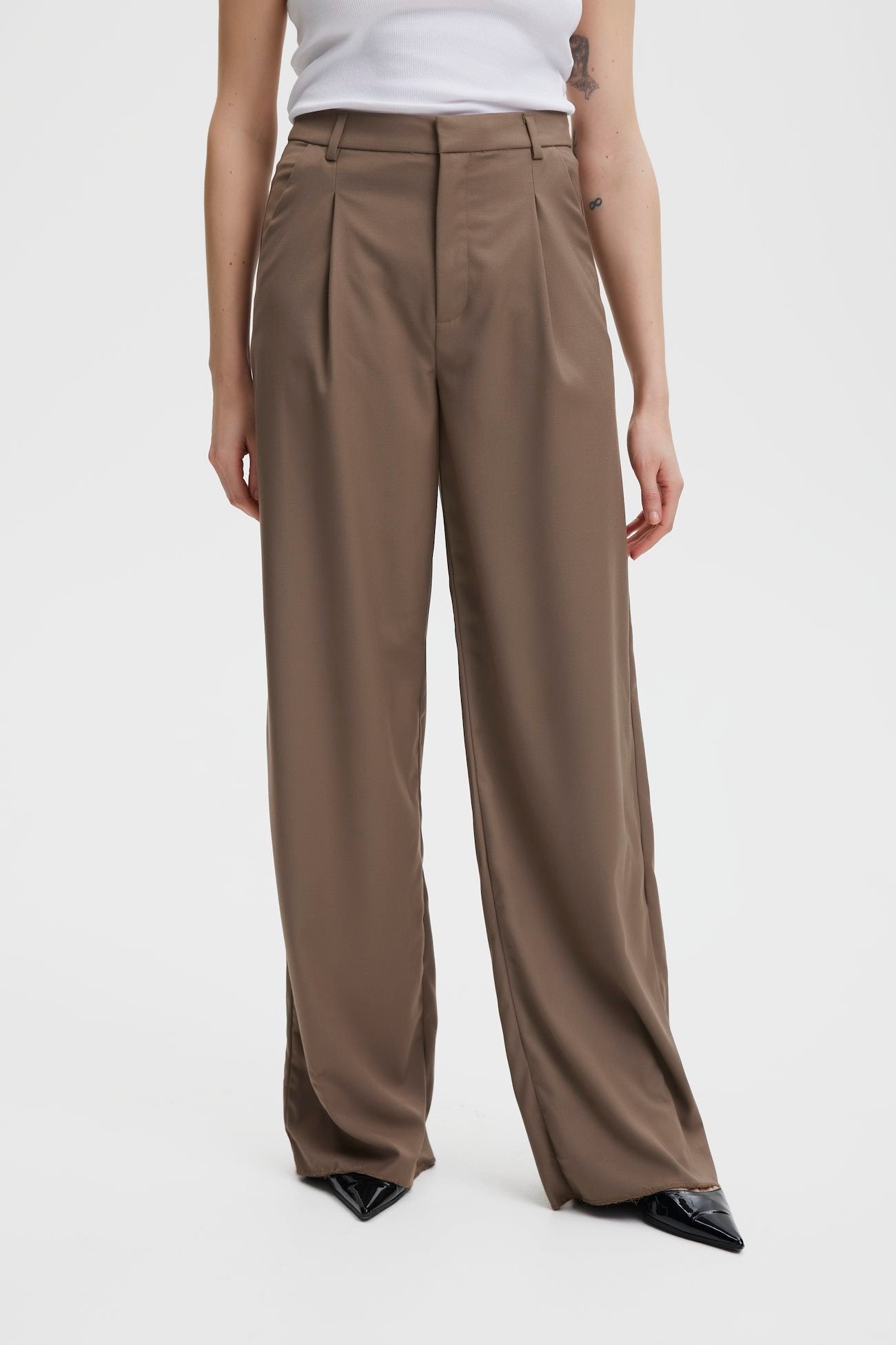 Gestuz Paula MW Wide Pants - Walnut - RUM Amsterdam