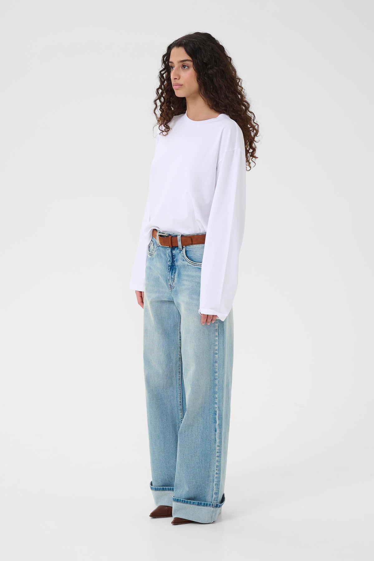 Sara Wide Jeans - Washed Blue