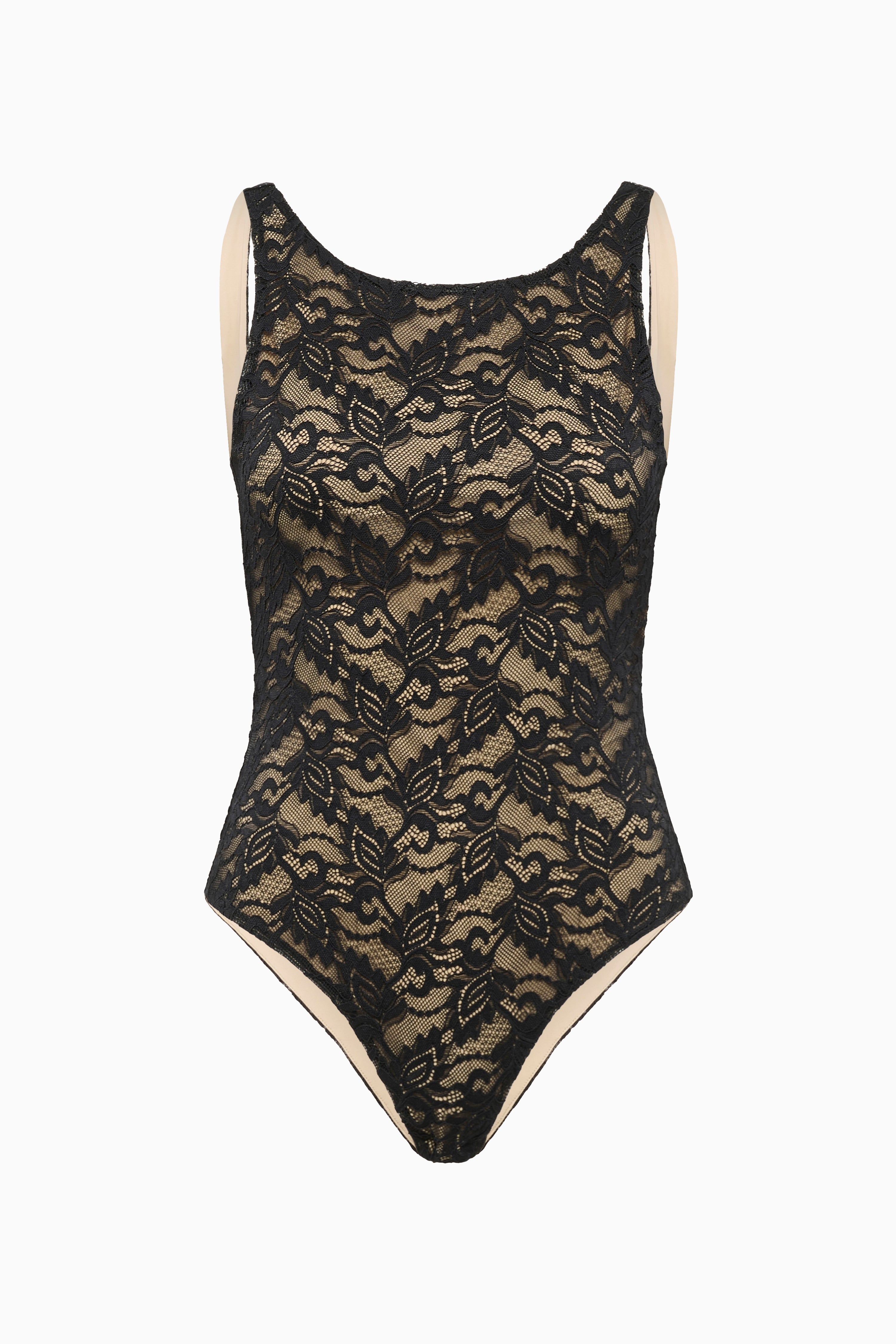 Tania Lace Bodysuit - Black