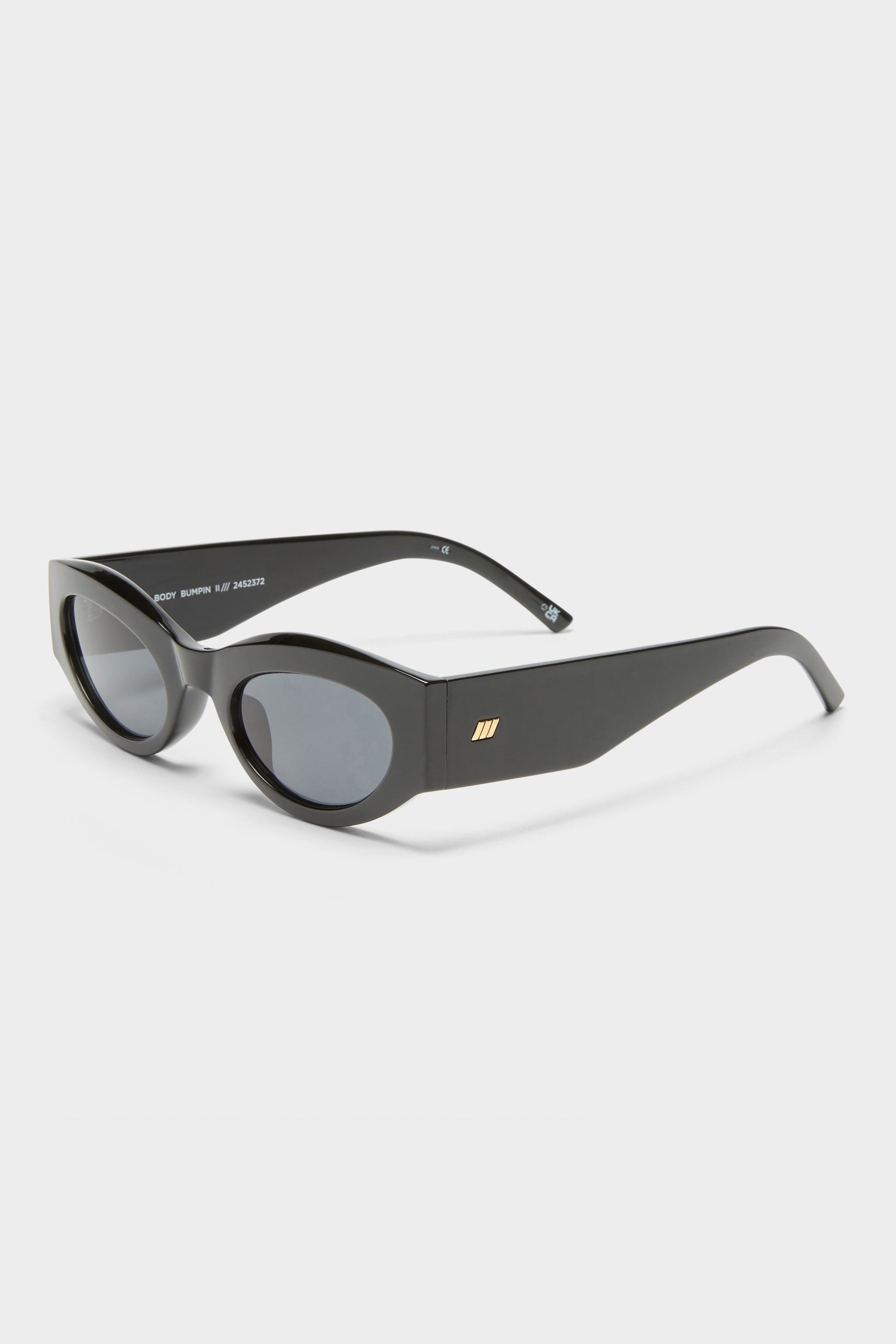 Body Bumpin II Sunglasses - Black w/ Smoke Mono Lens