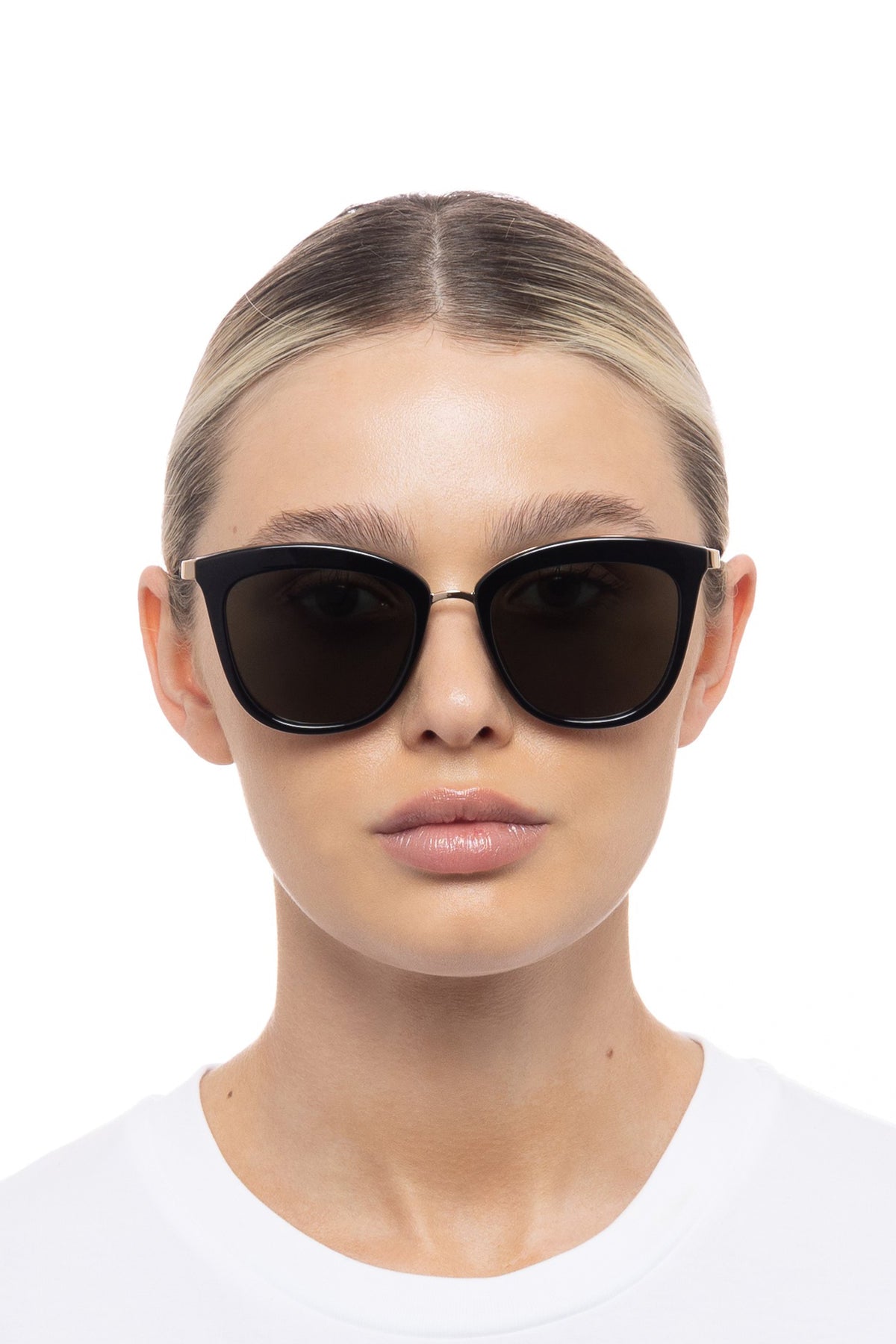 Le Specs Caliente Sunglasses - Black / Gold w/ Khaki Mono Lens - RUM Amsterdam