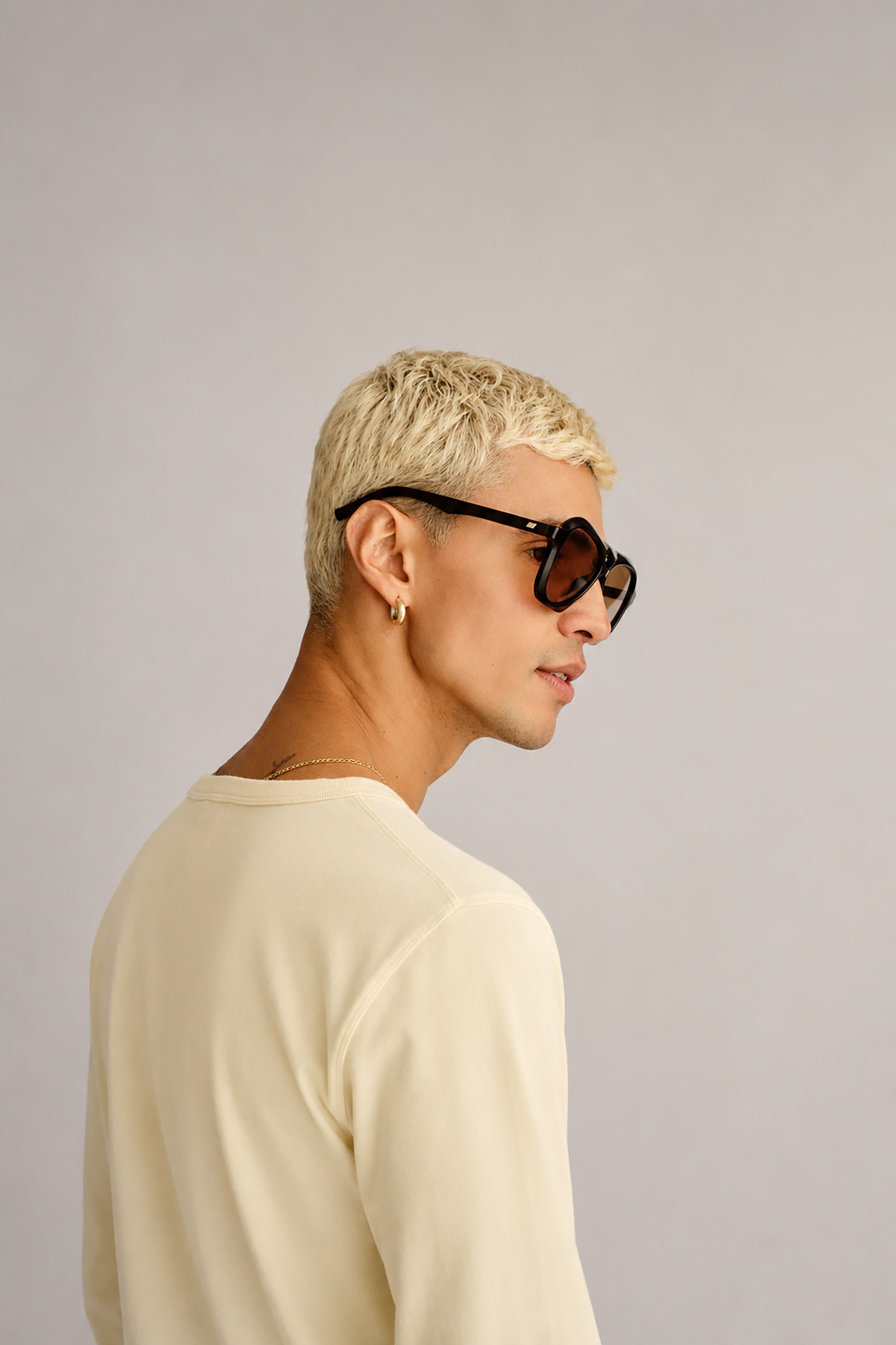 Drizzle Sunglasses - Black w/ Light Brown Mono