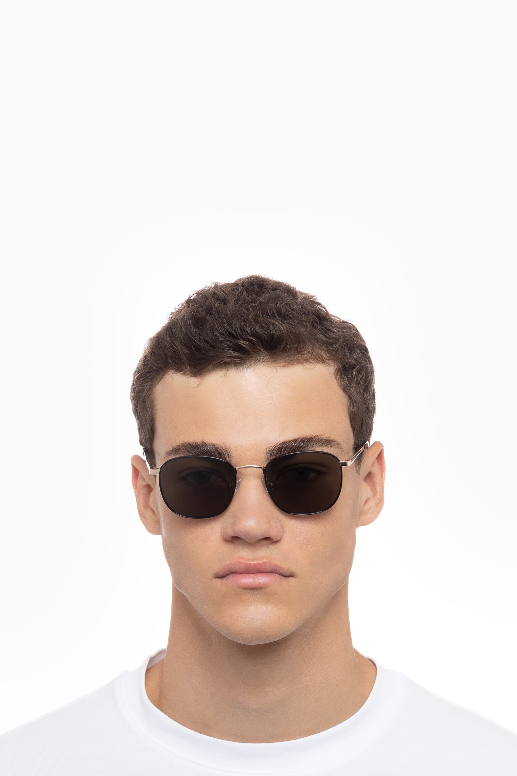 Neptune Deux Sunglasses - Gold / Black w/ Khaki Mono Lens