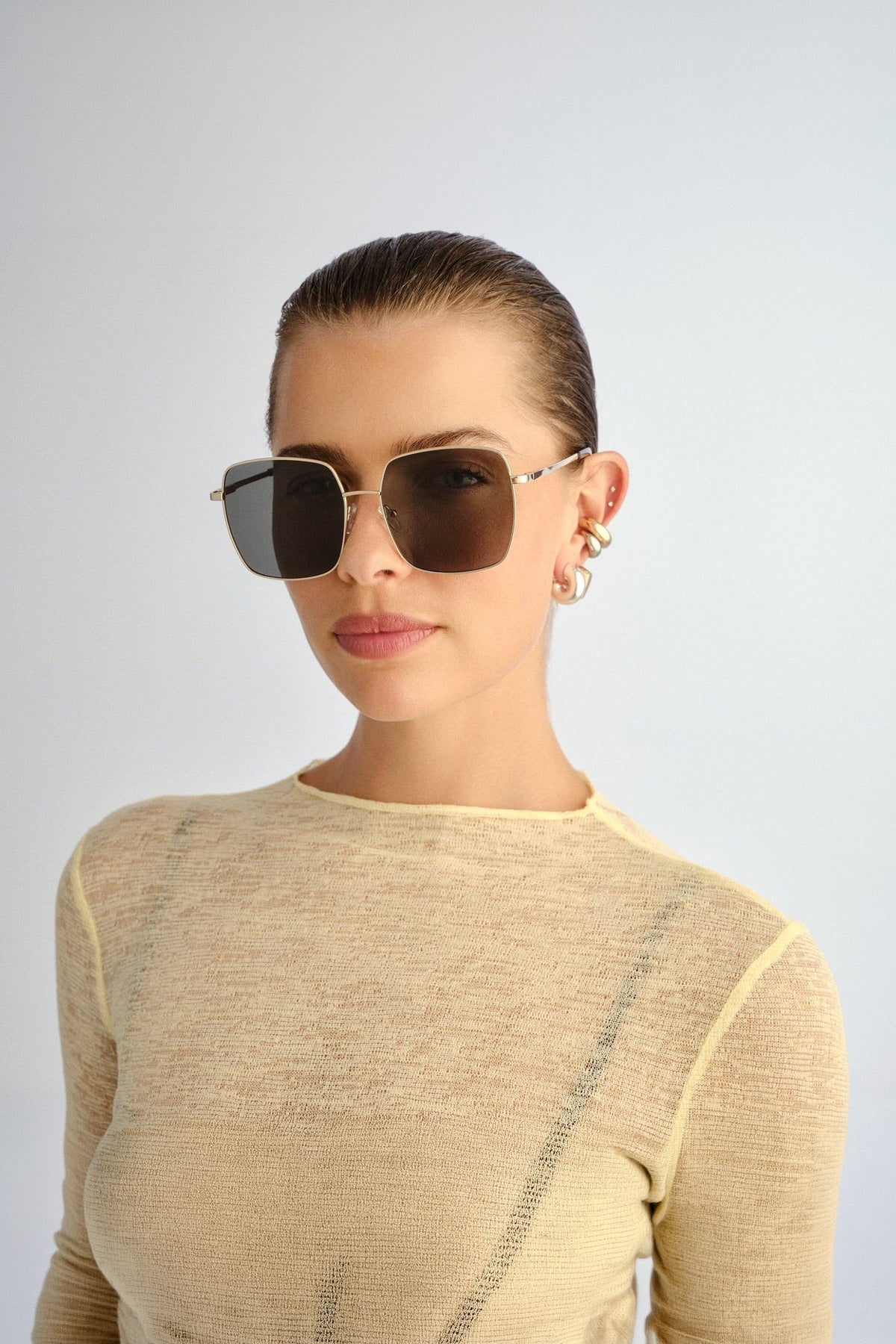 The Cherished Sunglasses - Gold w/ Khaki Mono