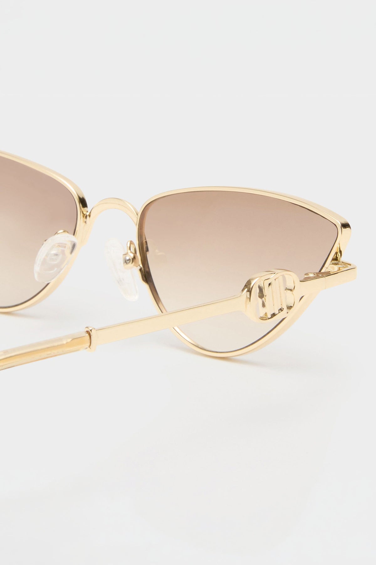 The Soiree Sunglasses - Bright Gold w/ Tan Grad Flash Mirror