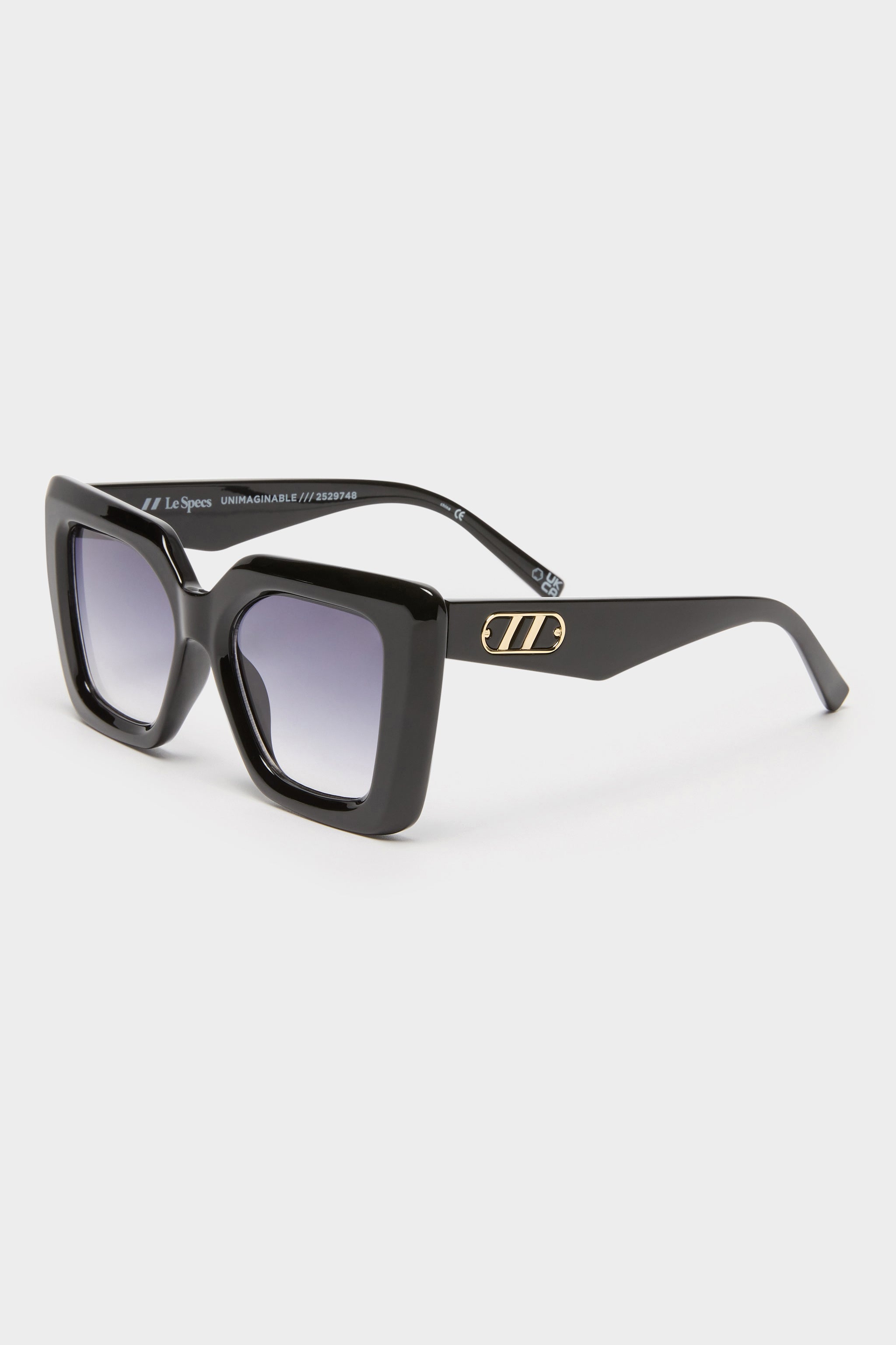 Unimaginable Sunglasses - Black w/ Smoke Grad Lens // Le Sustain