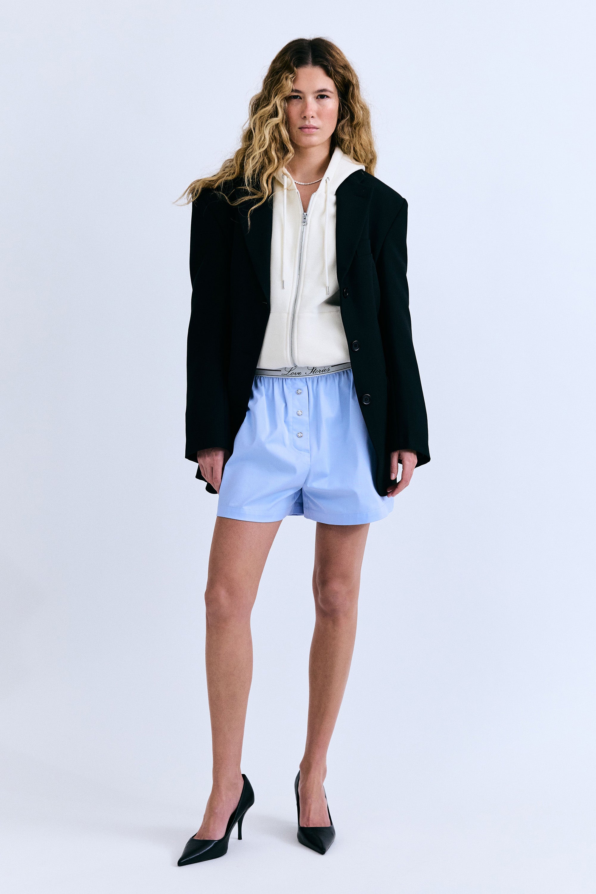 James Boxershort-Style Shorts - Light Blue
