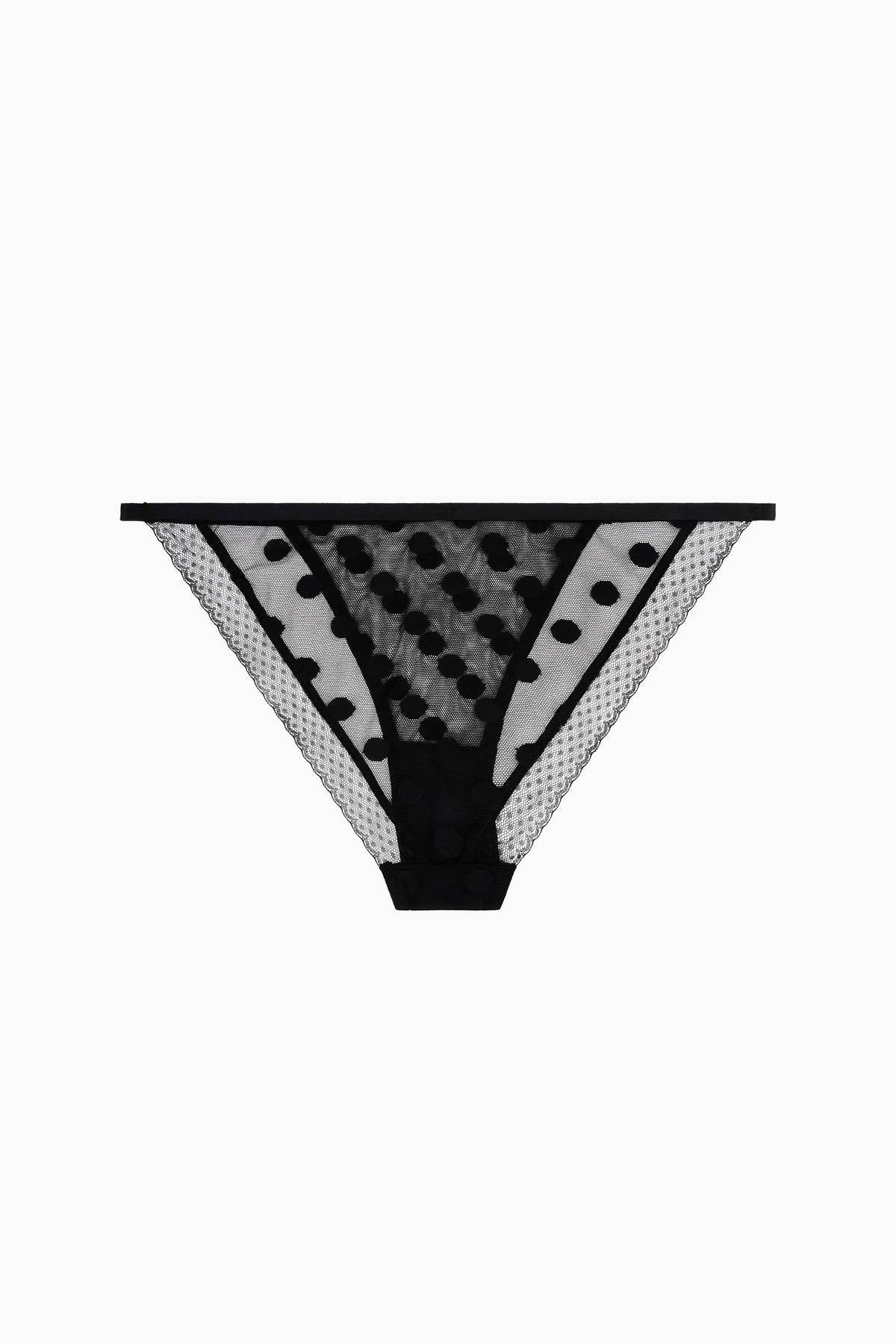 Night Rose Mid-Waist Brief - Black Dots