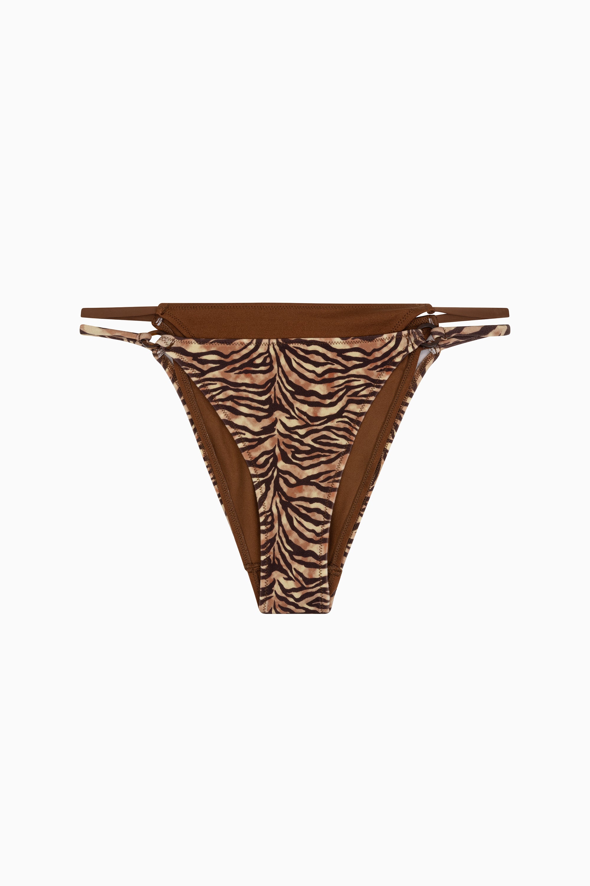Tiny Double Brazilian-Style Bikini Briefs - Tiger