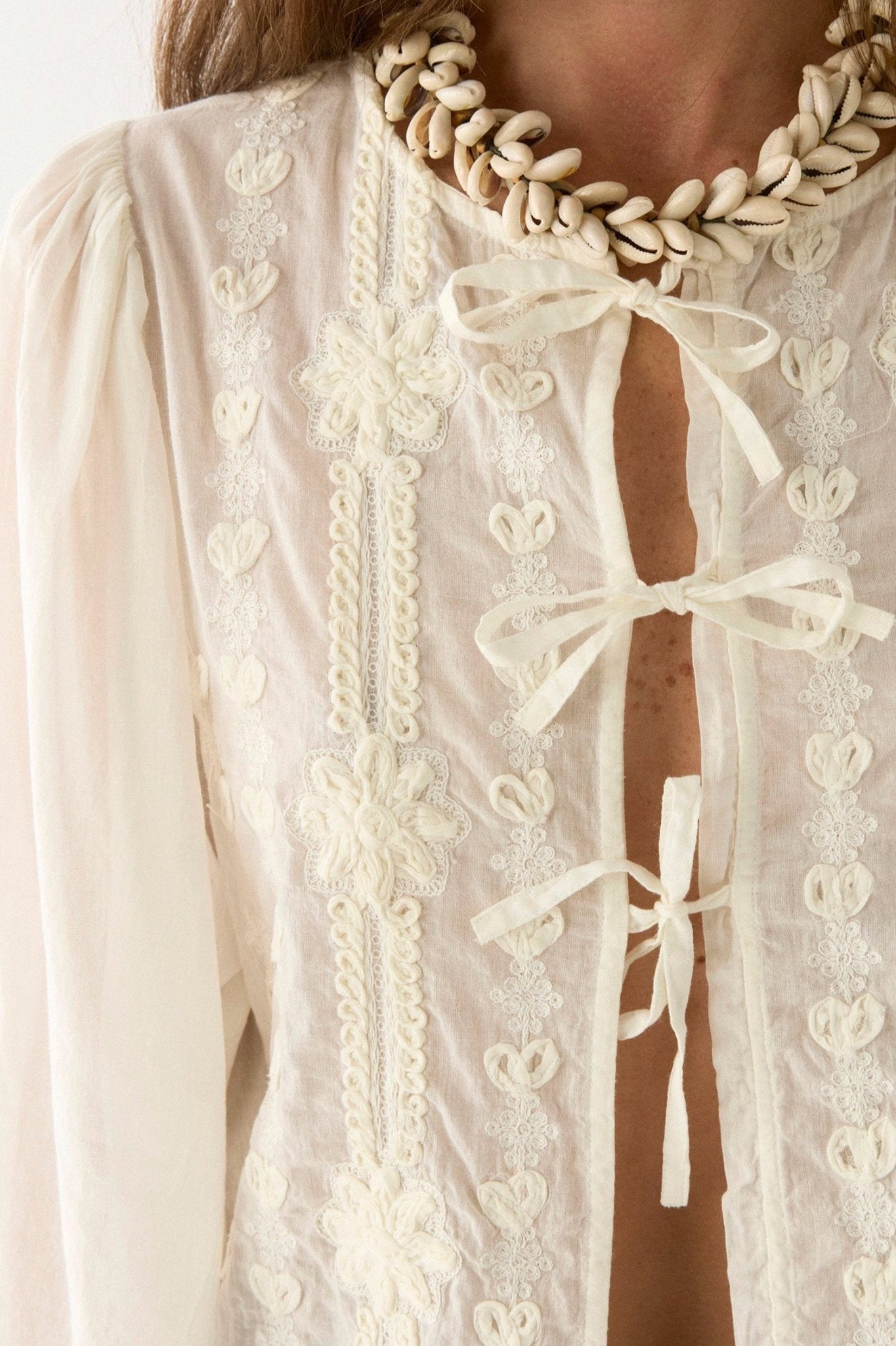 Lord Byron Ludovica Blouse - Pearl