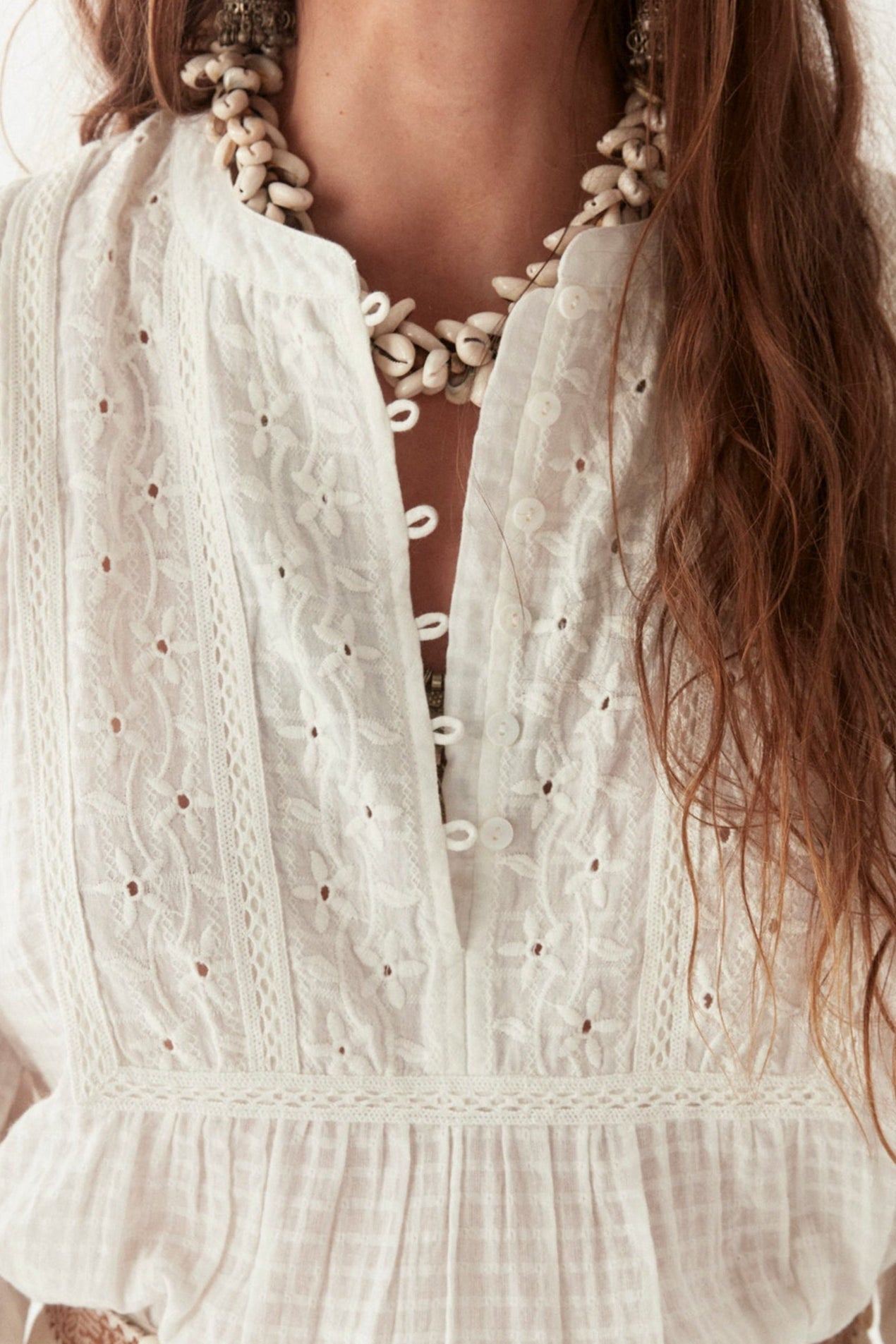 Lord Byron Sabine Blouse - Pearl