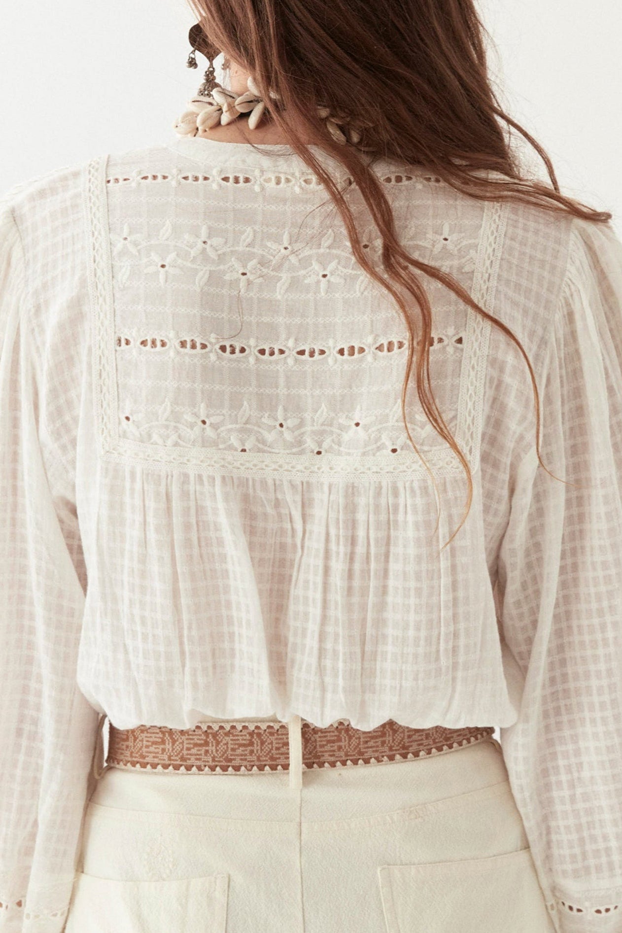 Lord Byron Sabine Blouse - Pearl