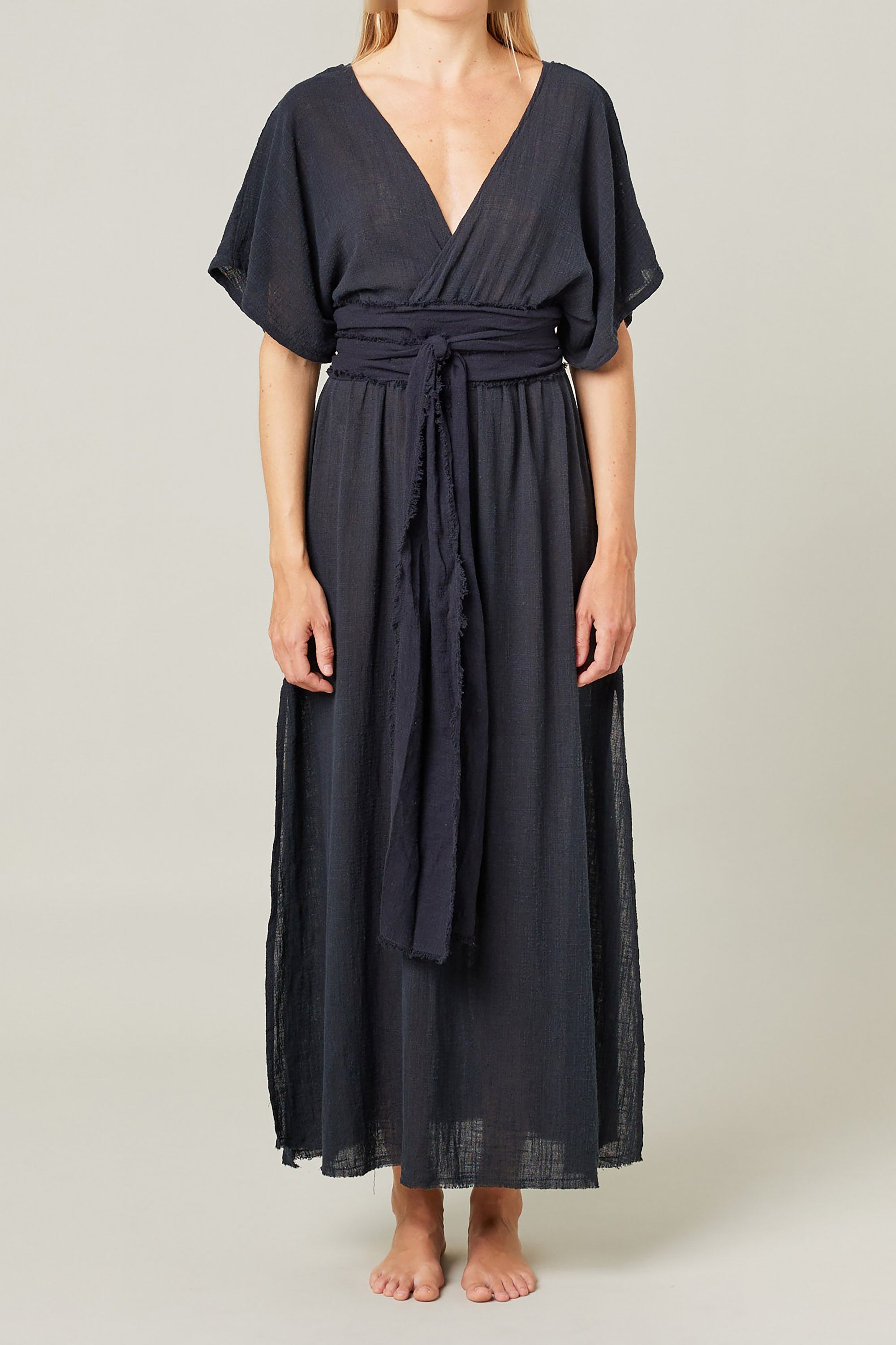 Empire Long Resort Dress - Black