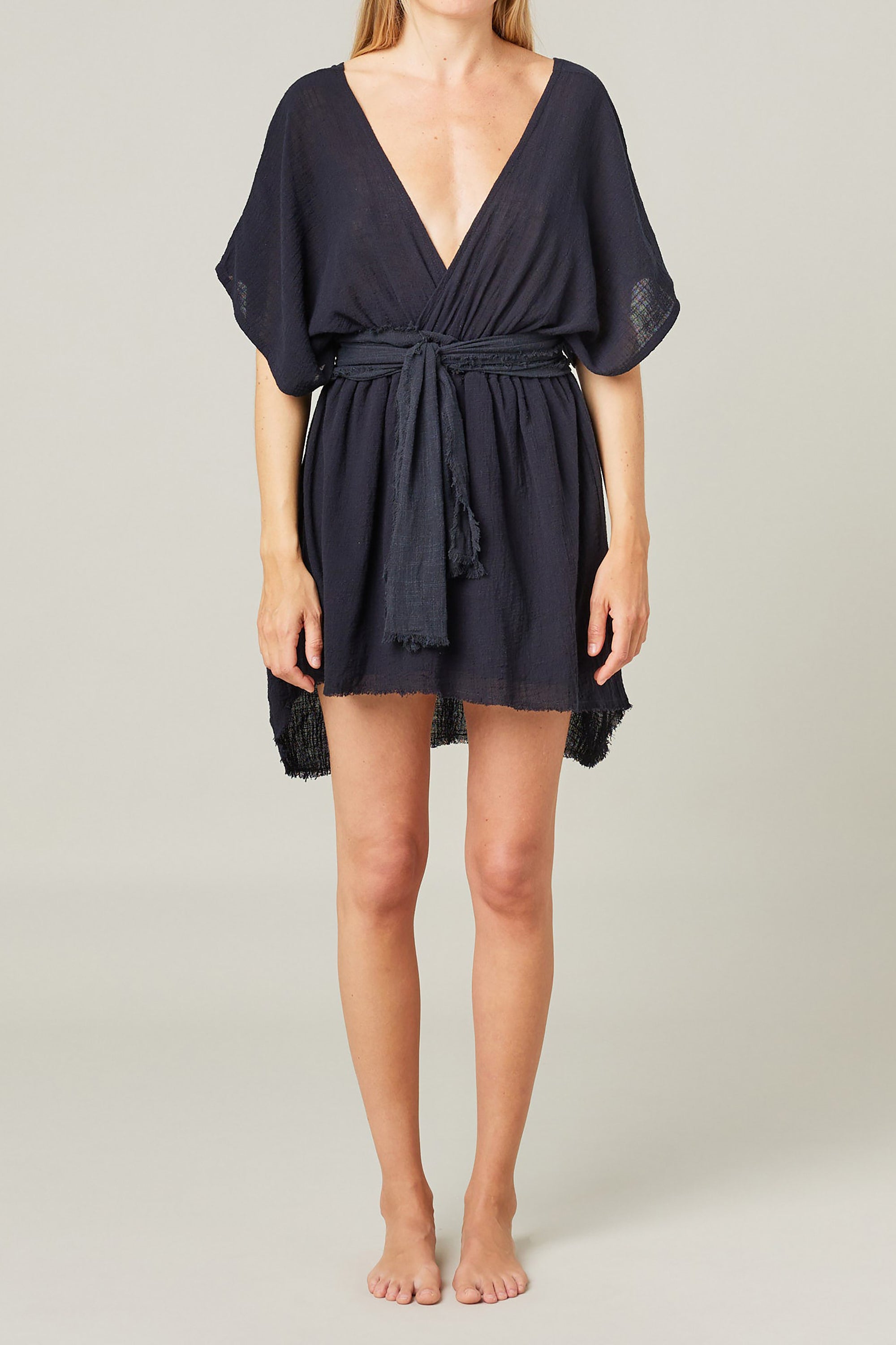 Empire Short Resort Dress - Black