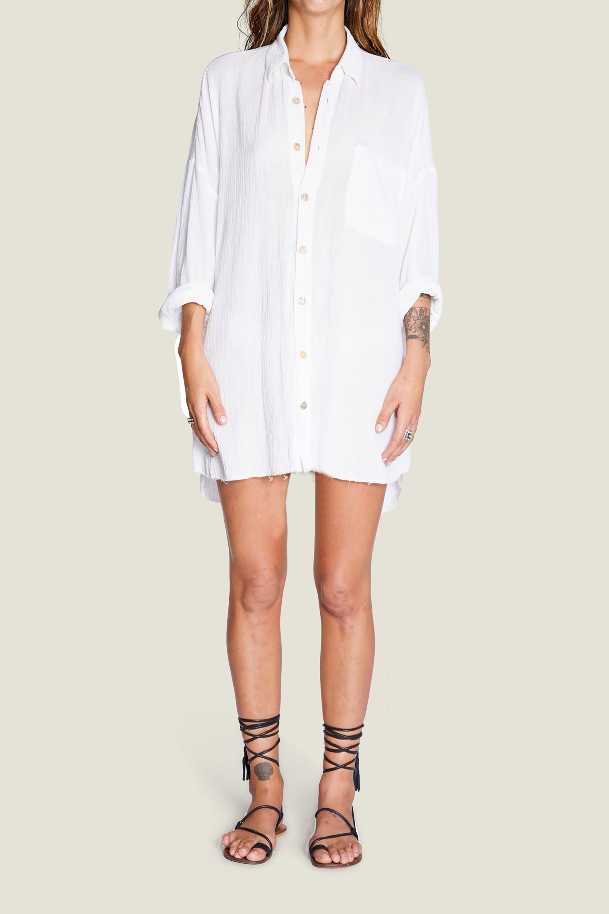 Mykonos Oversized Shirt - Off White
